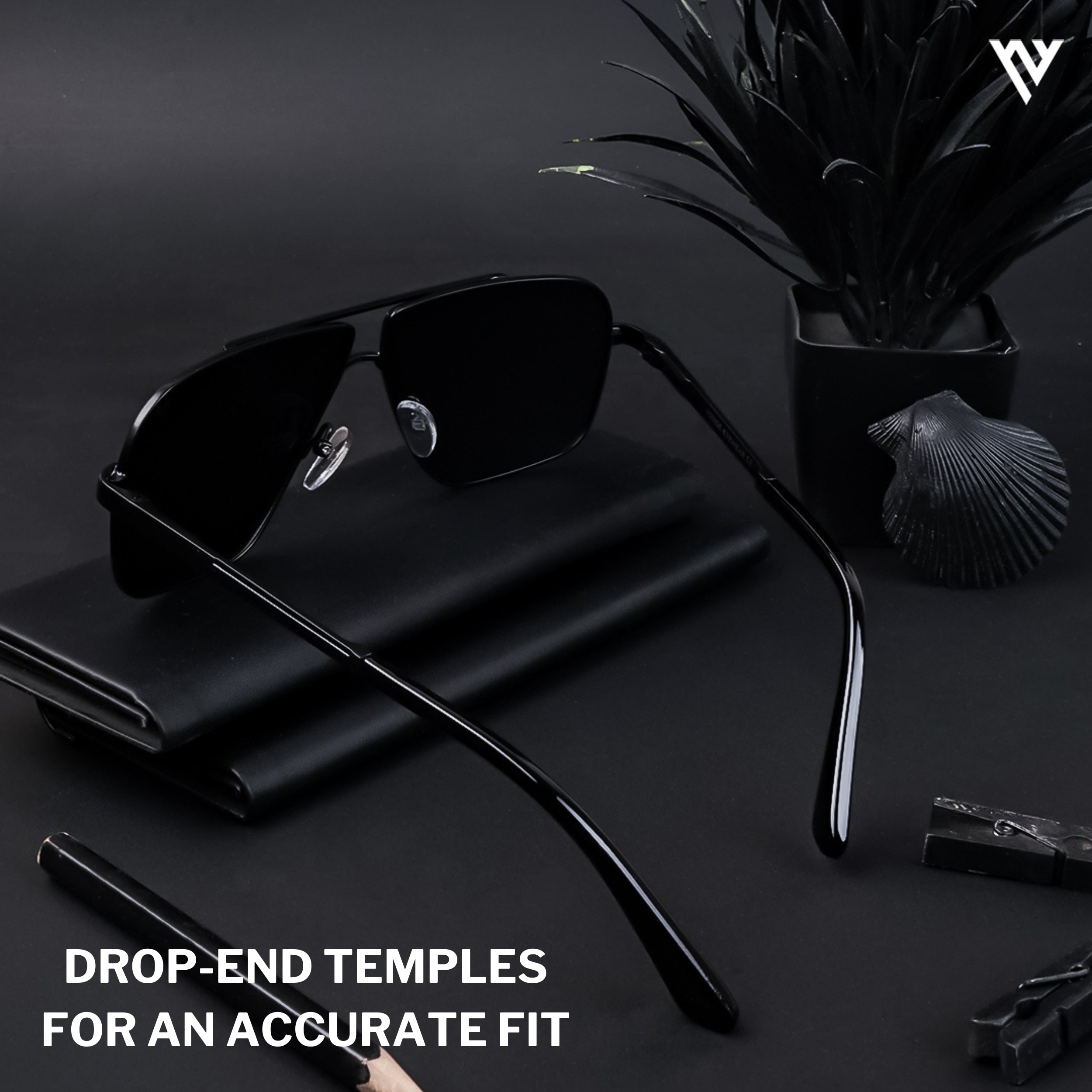 Black Polarized Wayfarer Sunglasses - PMG4203