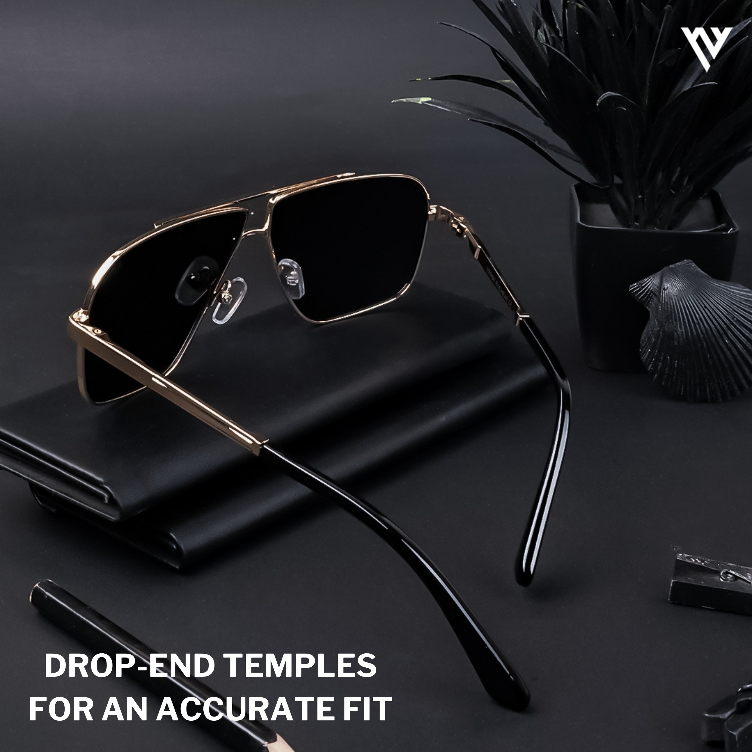 Black Polarized Wayfarer Sunglasses - PMG4202