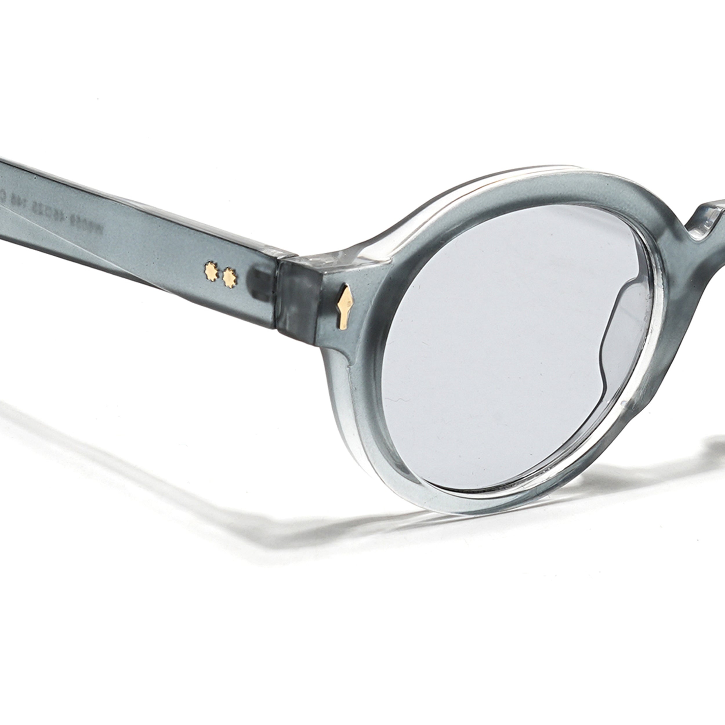 Round Sunglasses for Men & Women (Grey Lens | Transparent Grey Frame - MG7672)