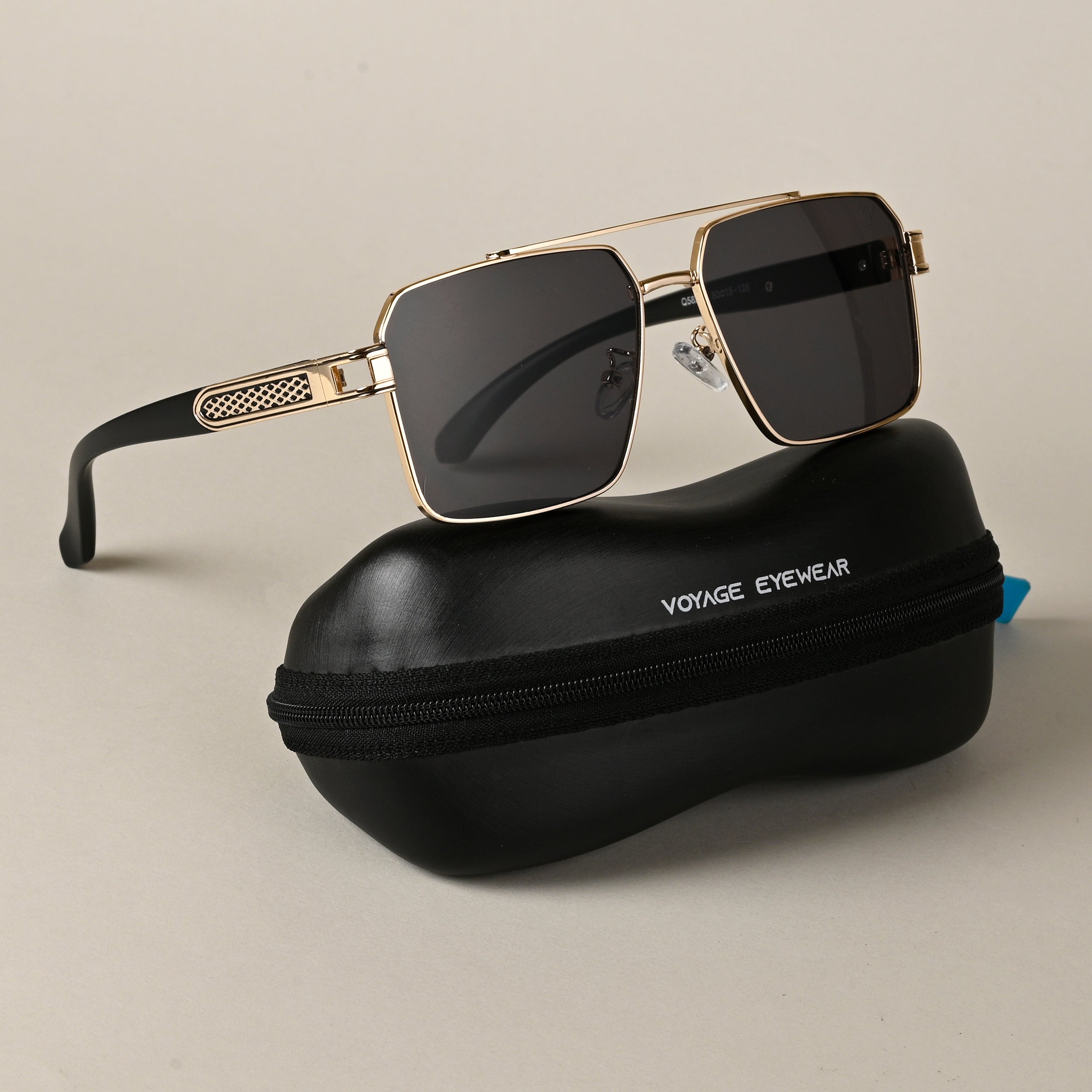Voyage Black Wayfarer Sunglasses for Men & Women (58240MG4209)