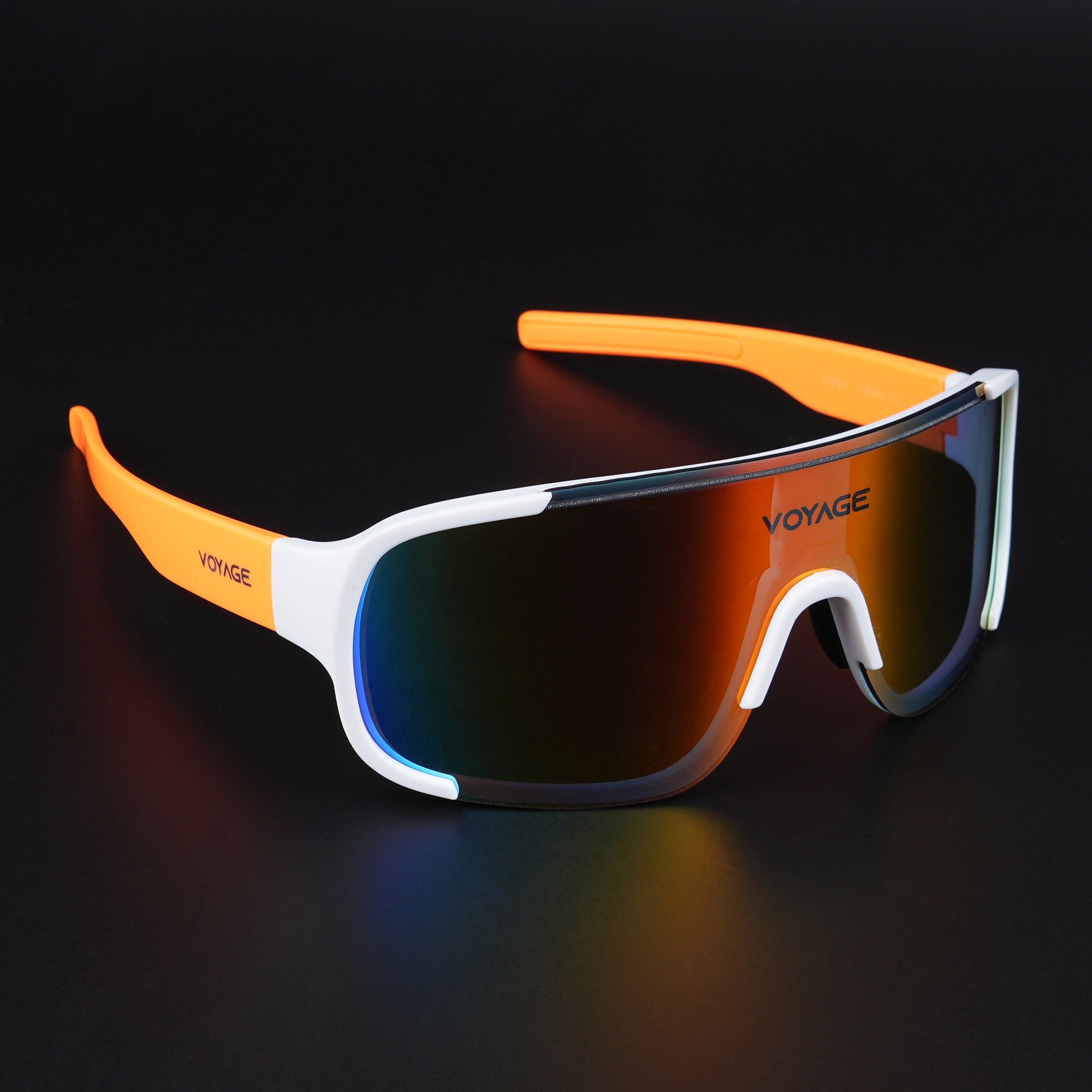 Drift Sunglasses (Multicolor Lens | White Frame - MG5521)