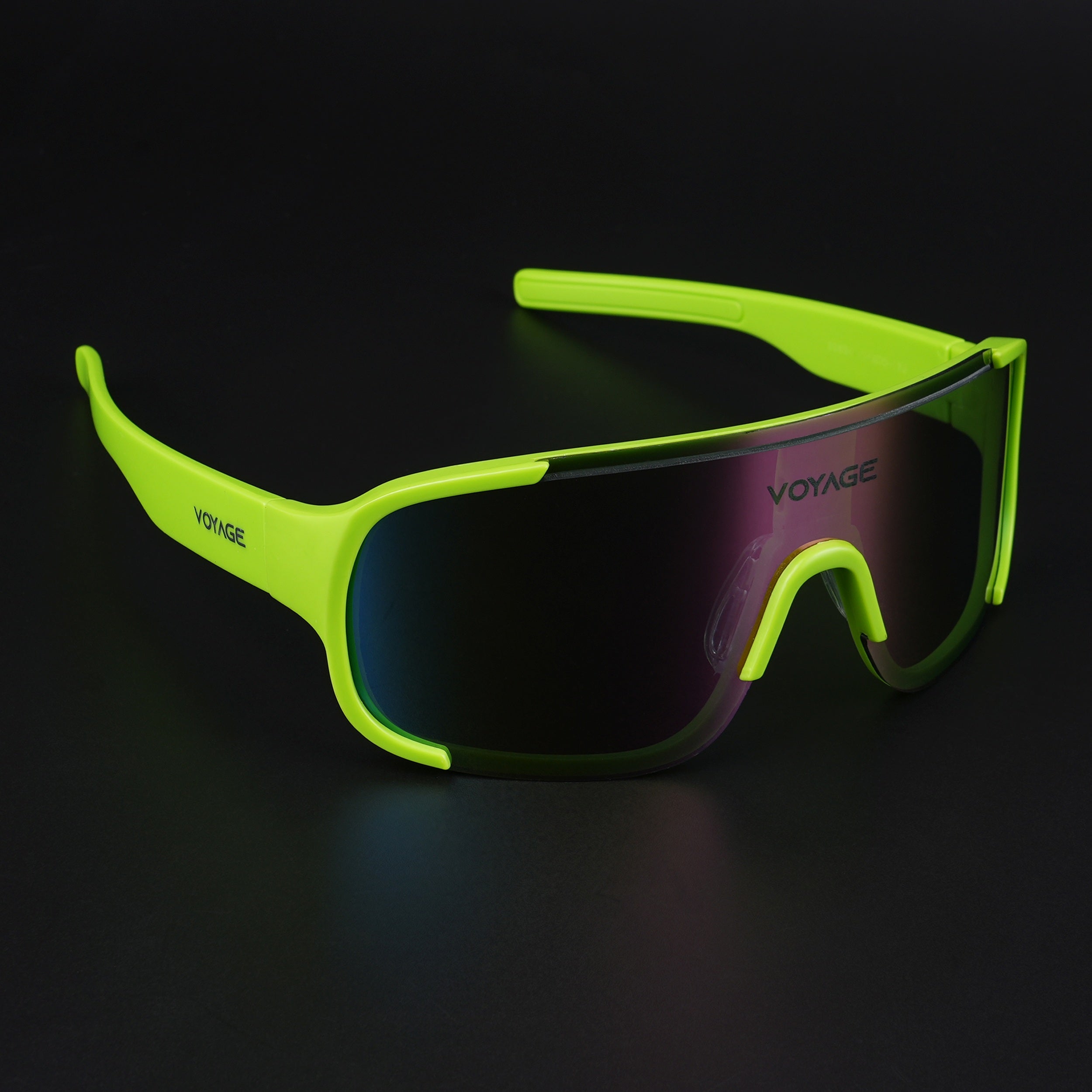 Drift Sunglasses (Multicolor Lens | Green Frame - MG5518)