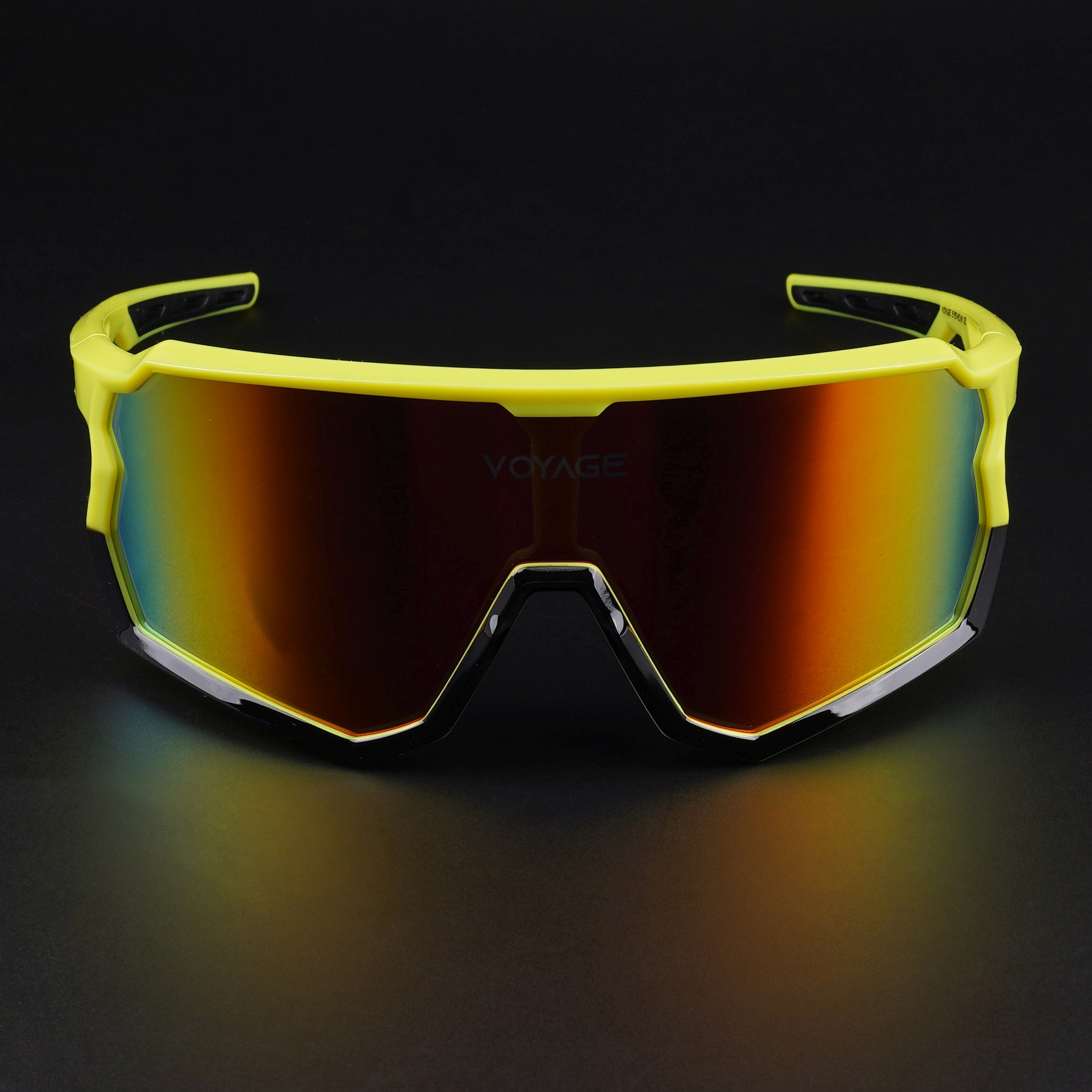 Voyage Select Drift Sunglasses (Multicolor Lens | Yellow & Black Frame - SLMG6336)