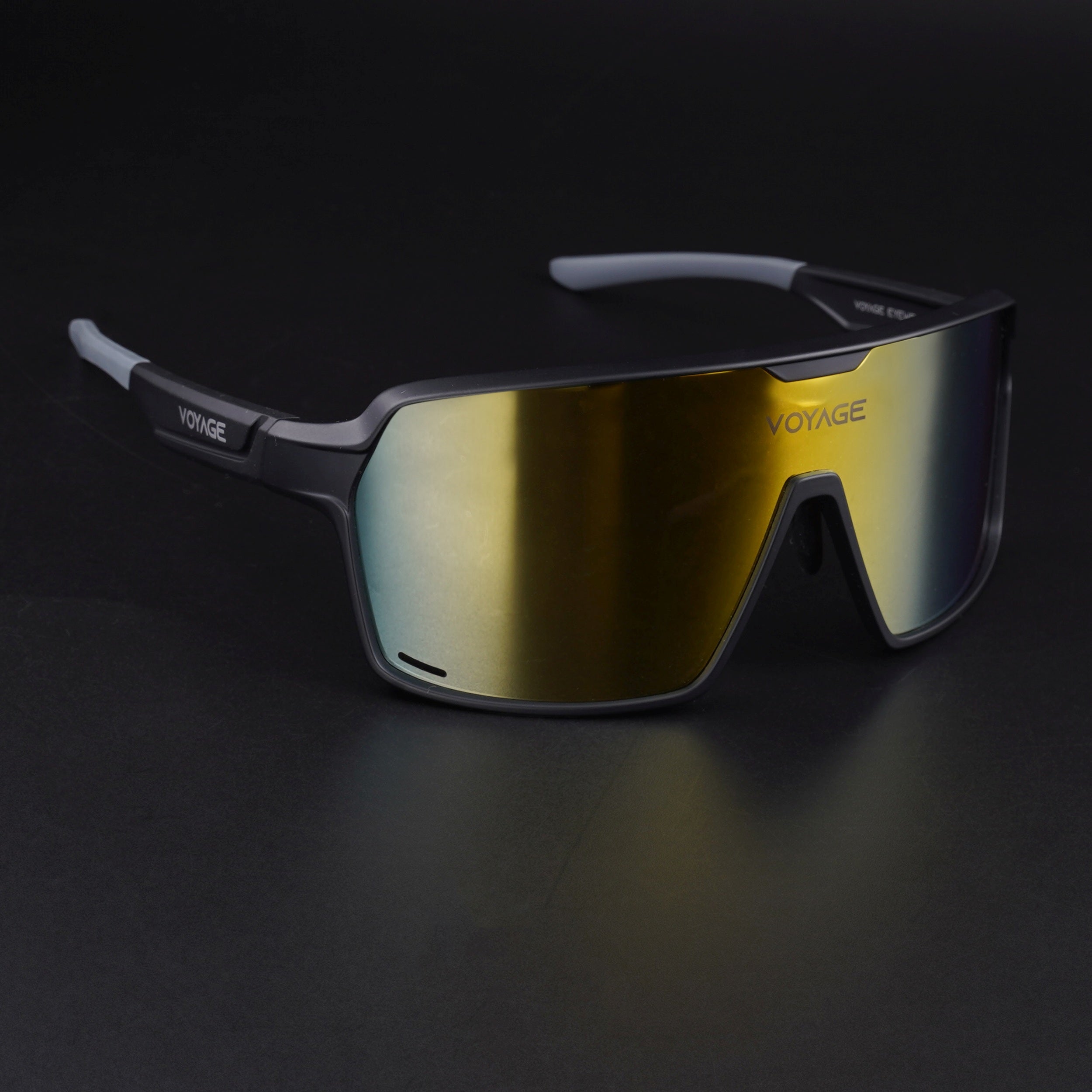 Voyage Select Drift Sunglasses (Golden Lens | Matt Black Frame - SLMG6324)