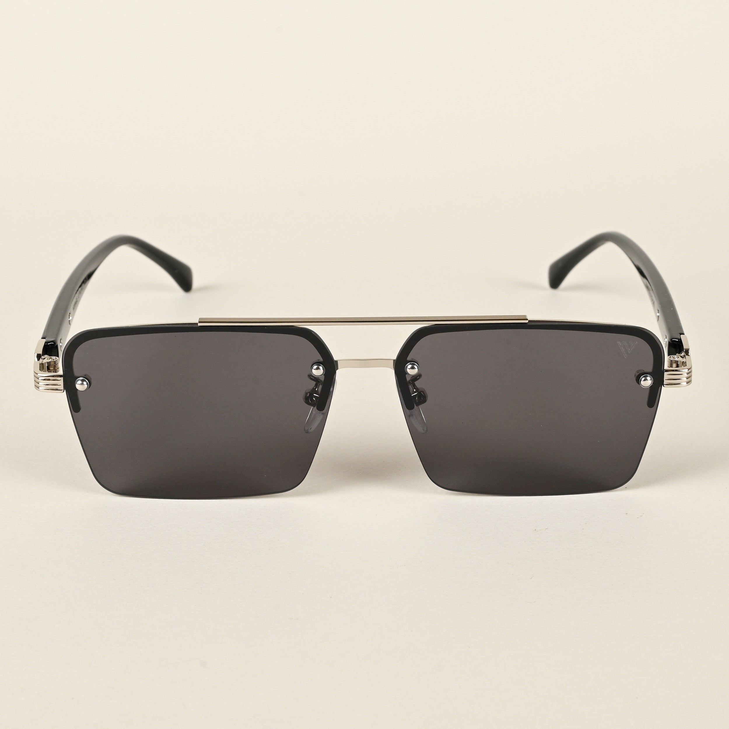 Voyage Black Rectangle Sunglasses for Men & Women (2349MG4500)