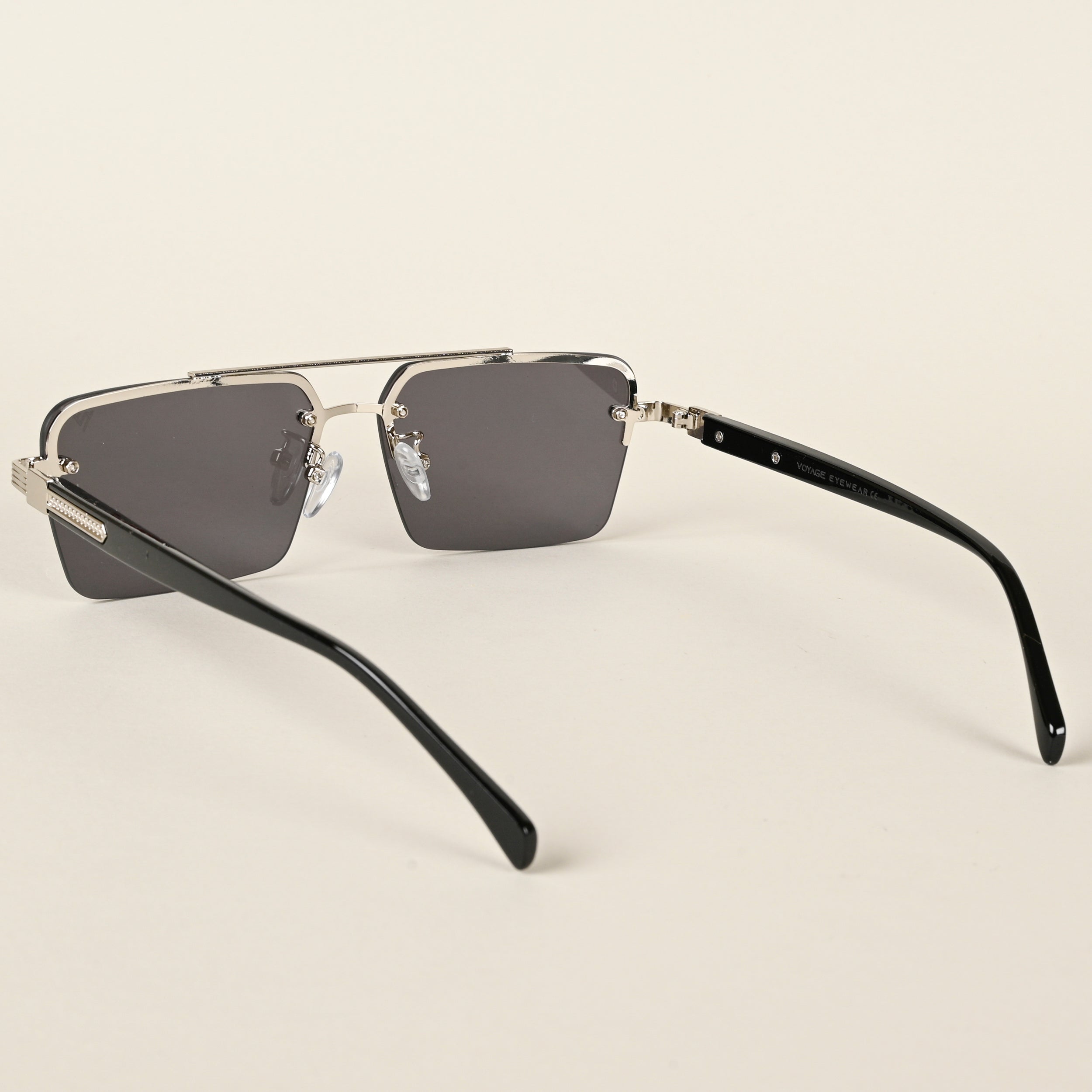 Voyage Black Rectangle Sunglasses for Men & Women (2349MG4500)