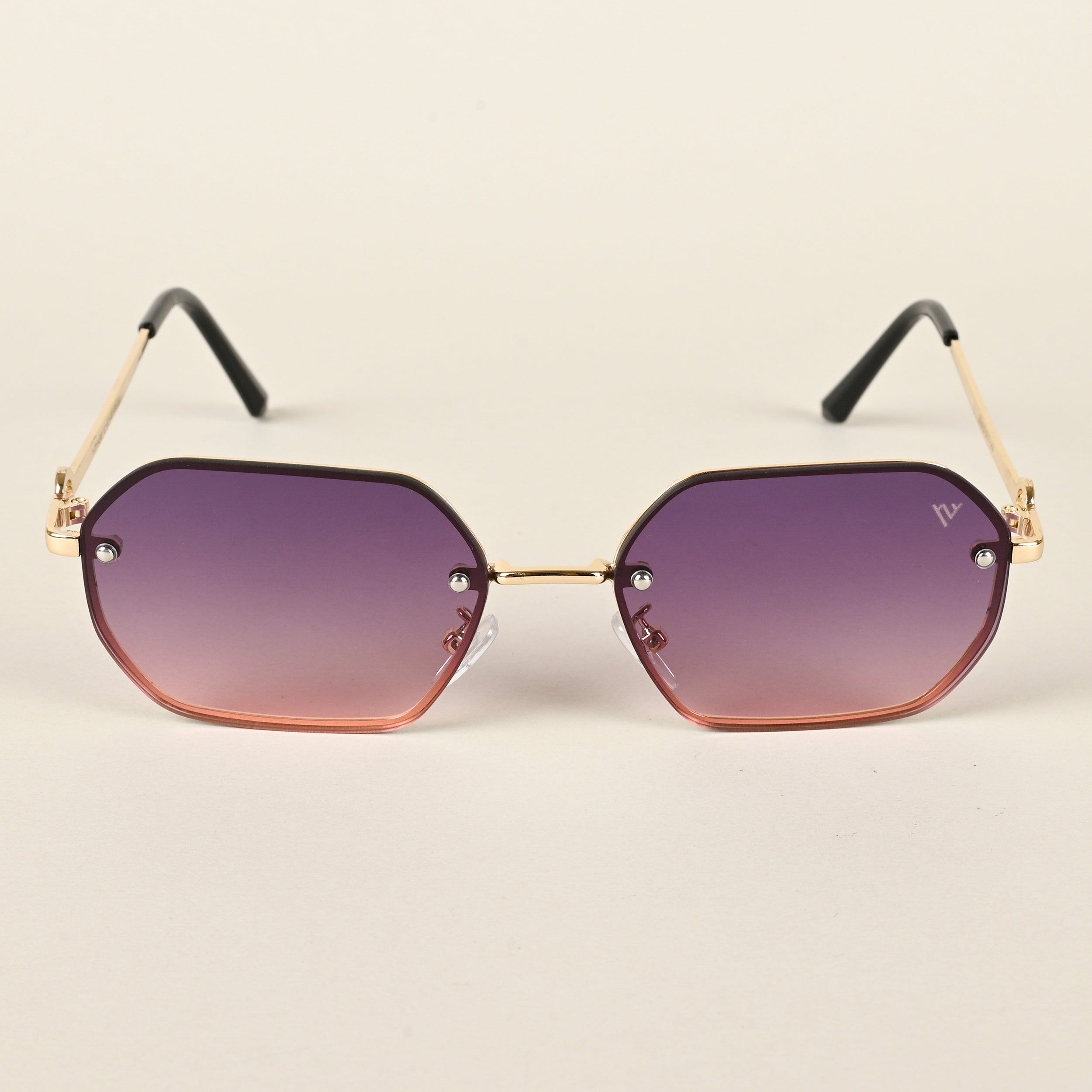 Voyage Purple & Brown Rectangle Sunglasses for Men & Women (2318MG4499)
