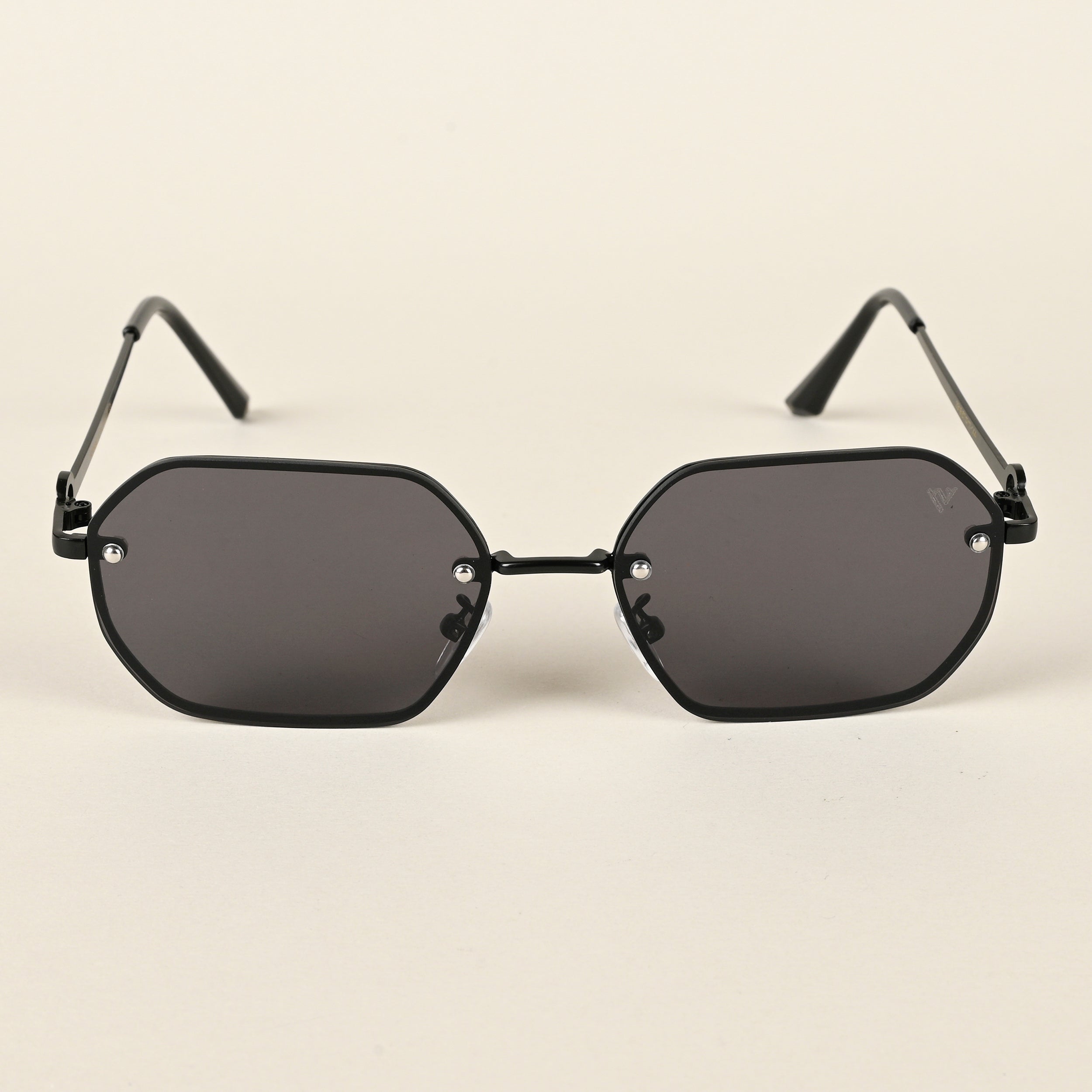 Voyage Black Rectangle Sunglasses for Men & Women (2318MG4498)