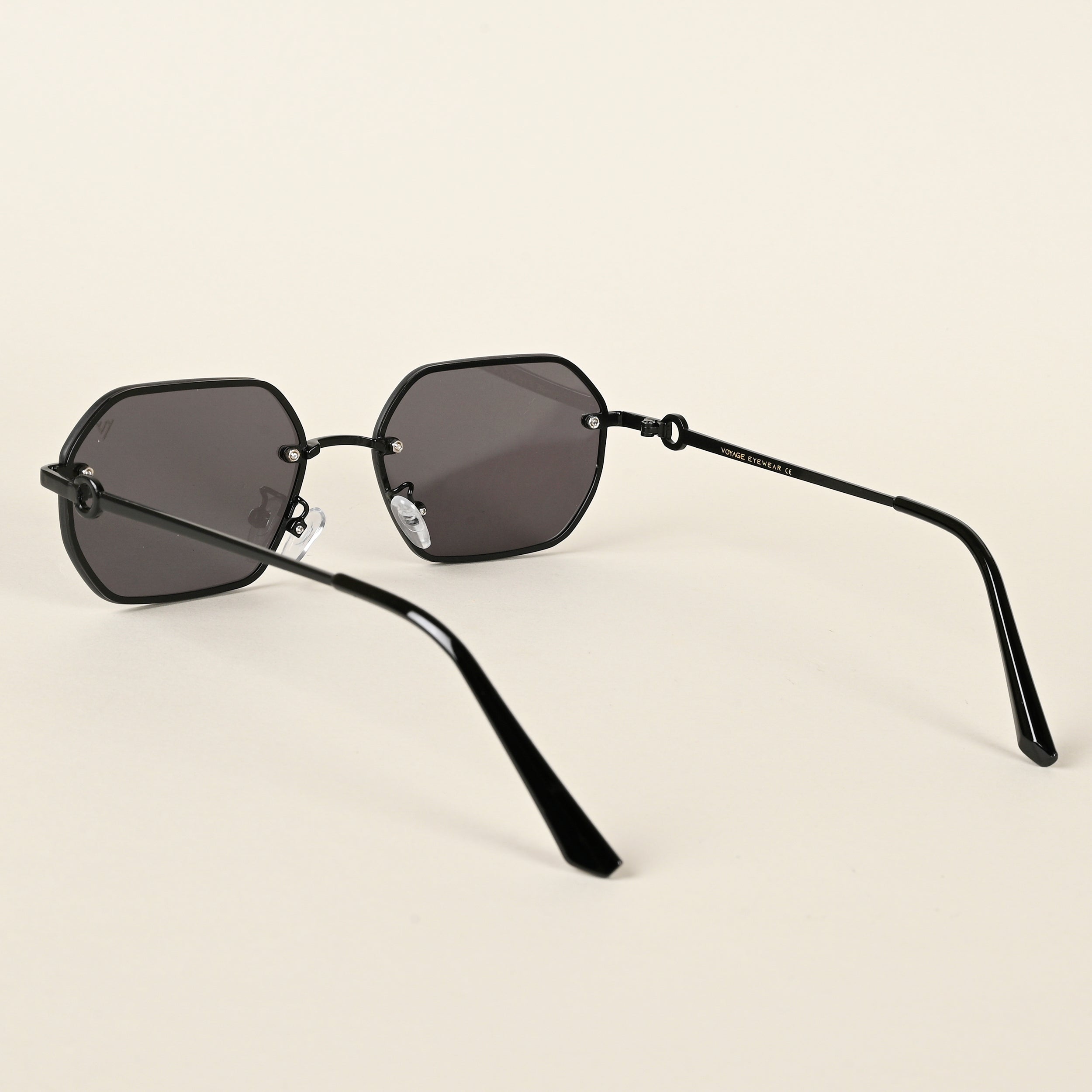 Voyage Black Rectangle Sunglasses for Men & Women (2318MG4498)