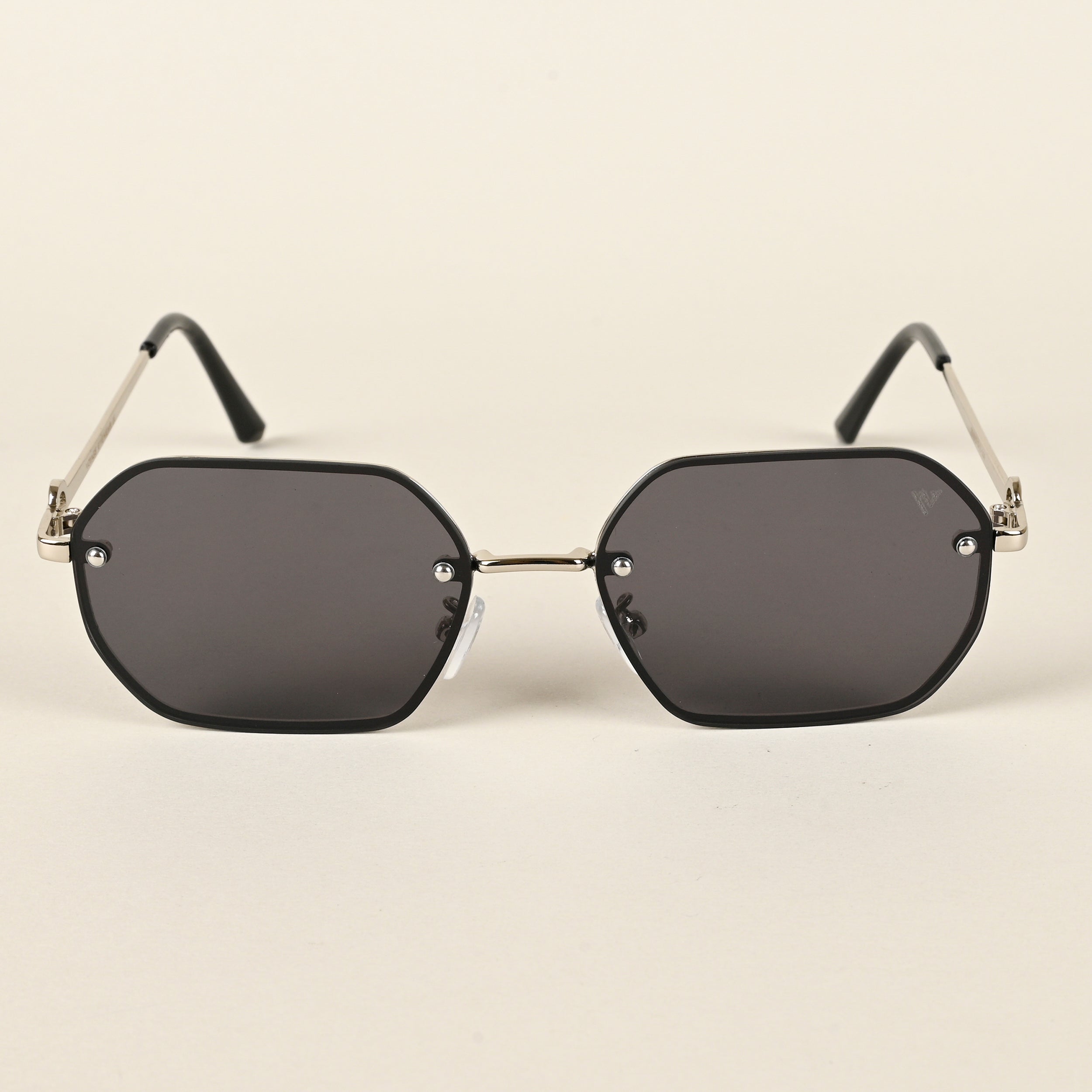 Voyage Black Rectangle Sunglasses for Men & Women (2318MG4497)