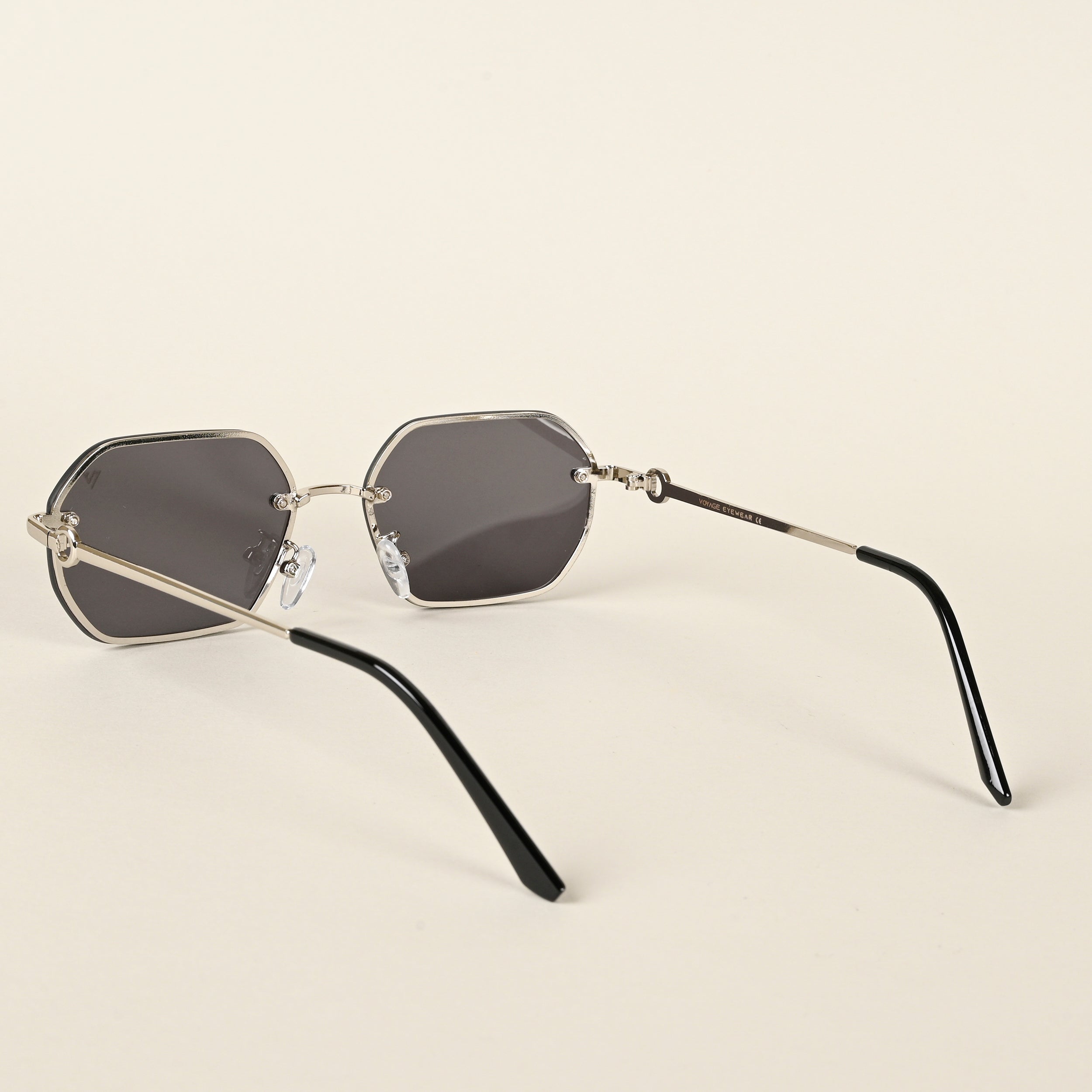Voyage Black Rectangle Sunglasses for Men & Women (2318MG4497)