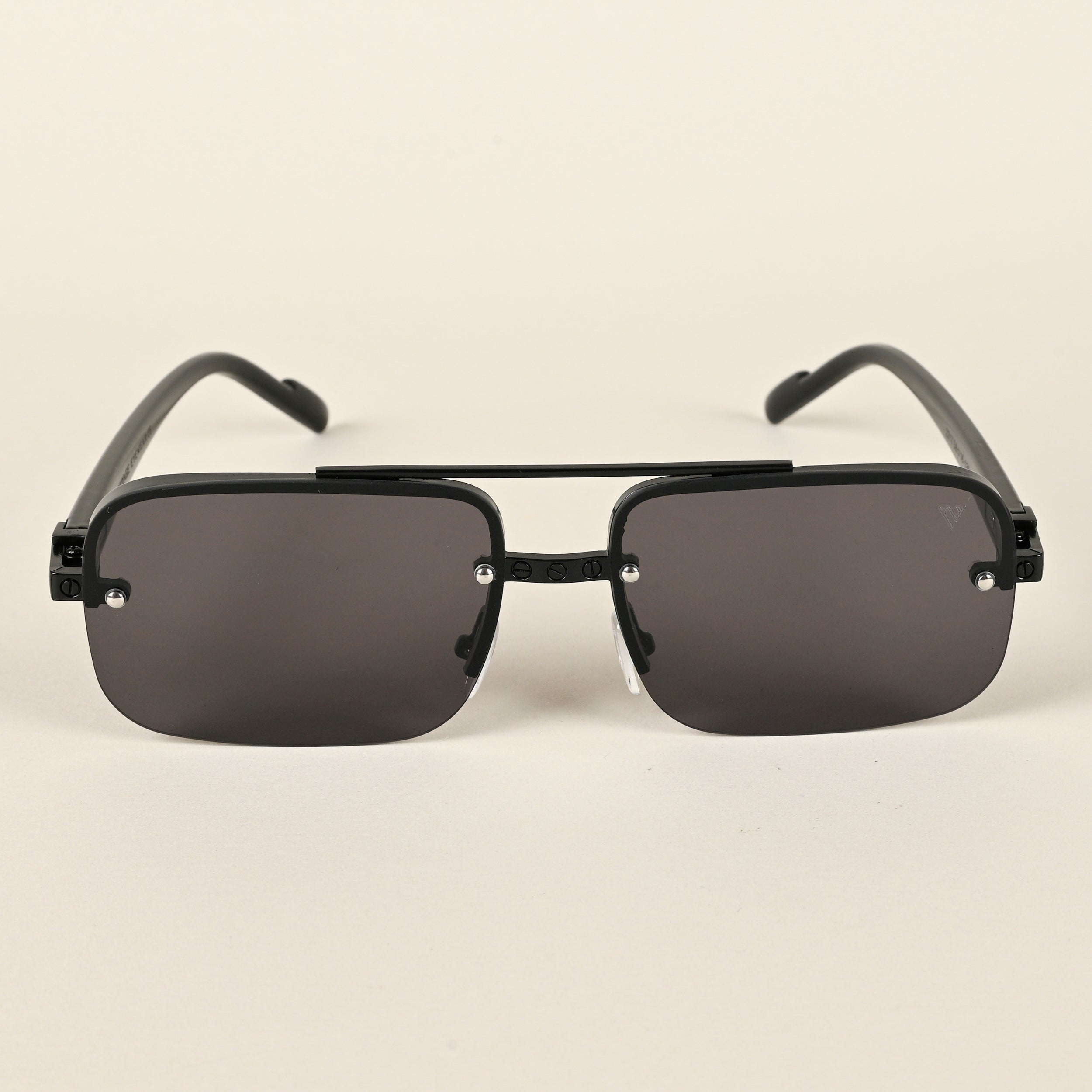 Voyage Black Rectangle Sunglasses for Men & Women (2317MG4503)