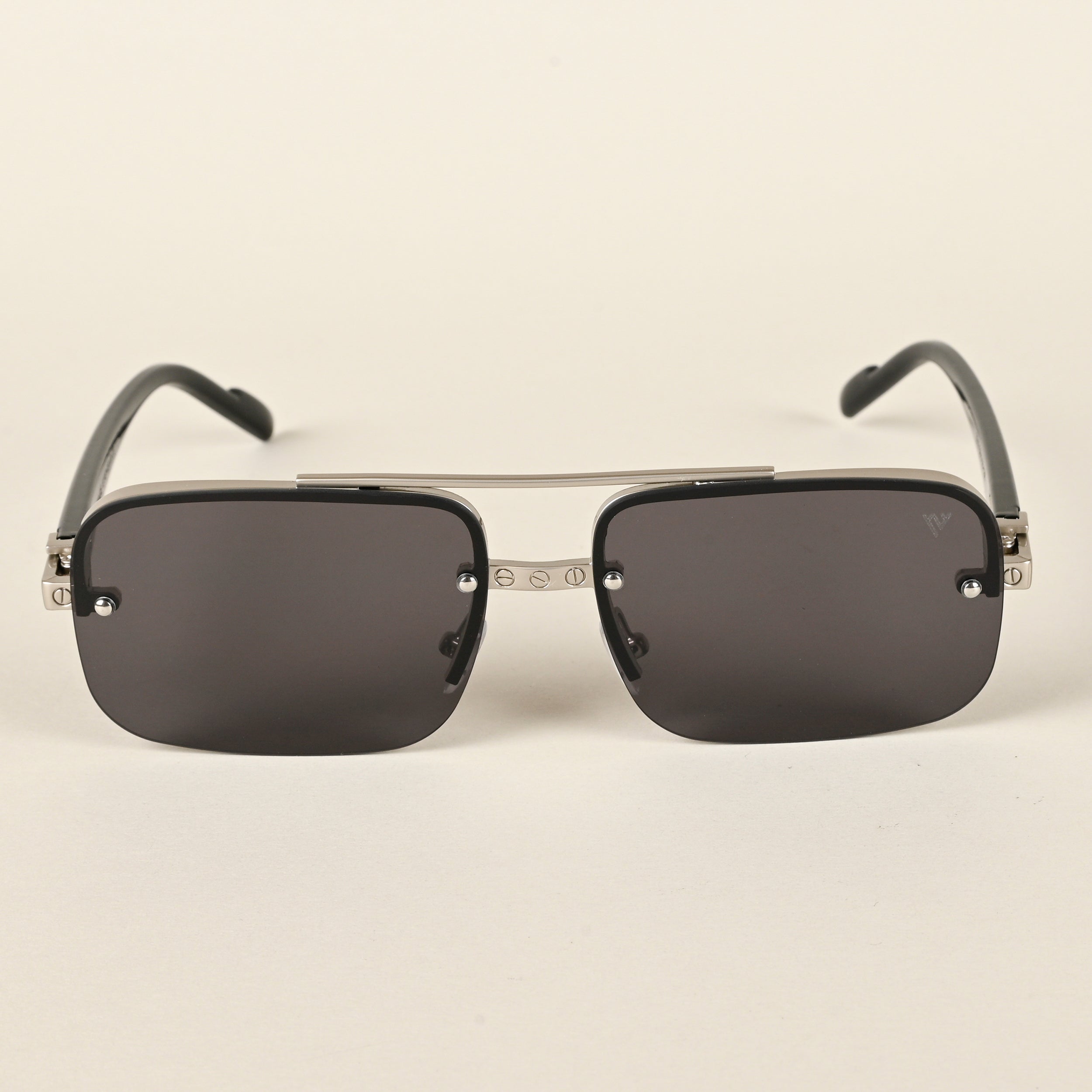 Voyage Black Rectangle Sunglasses for Men & Women (2317MG4502)