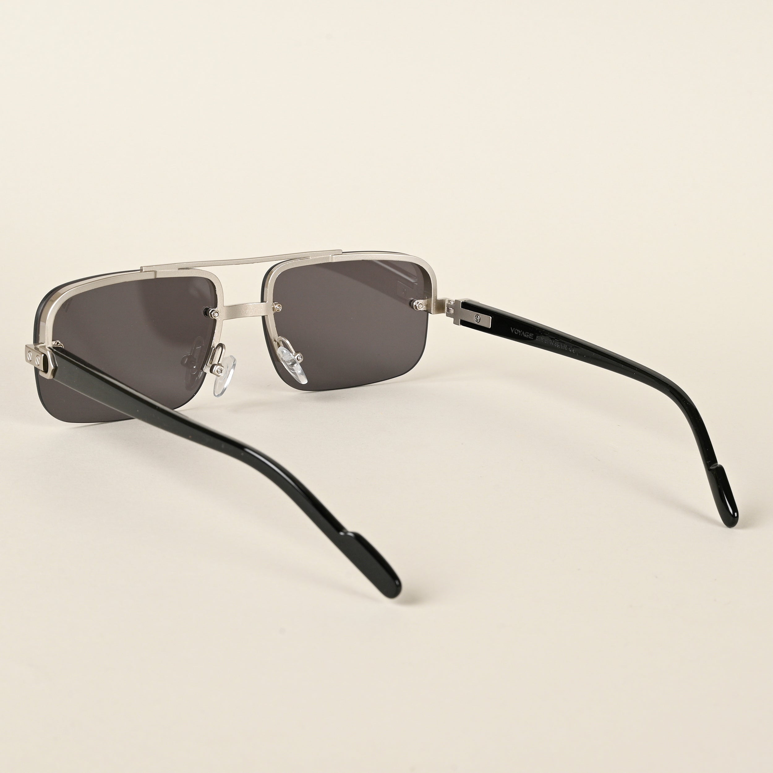 Voyage Black Rectangle Sunglasses for Men & Women (2317MG4502)