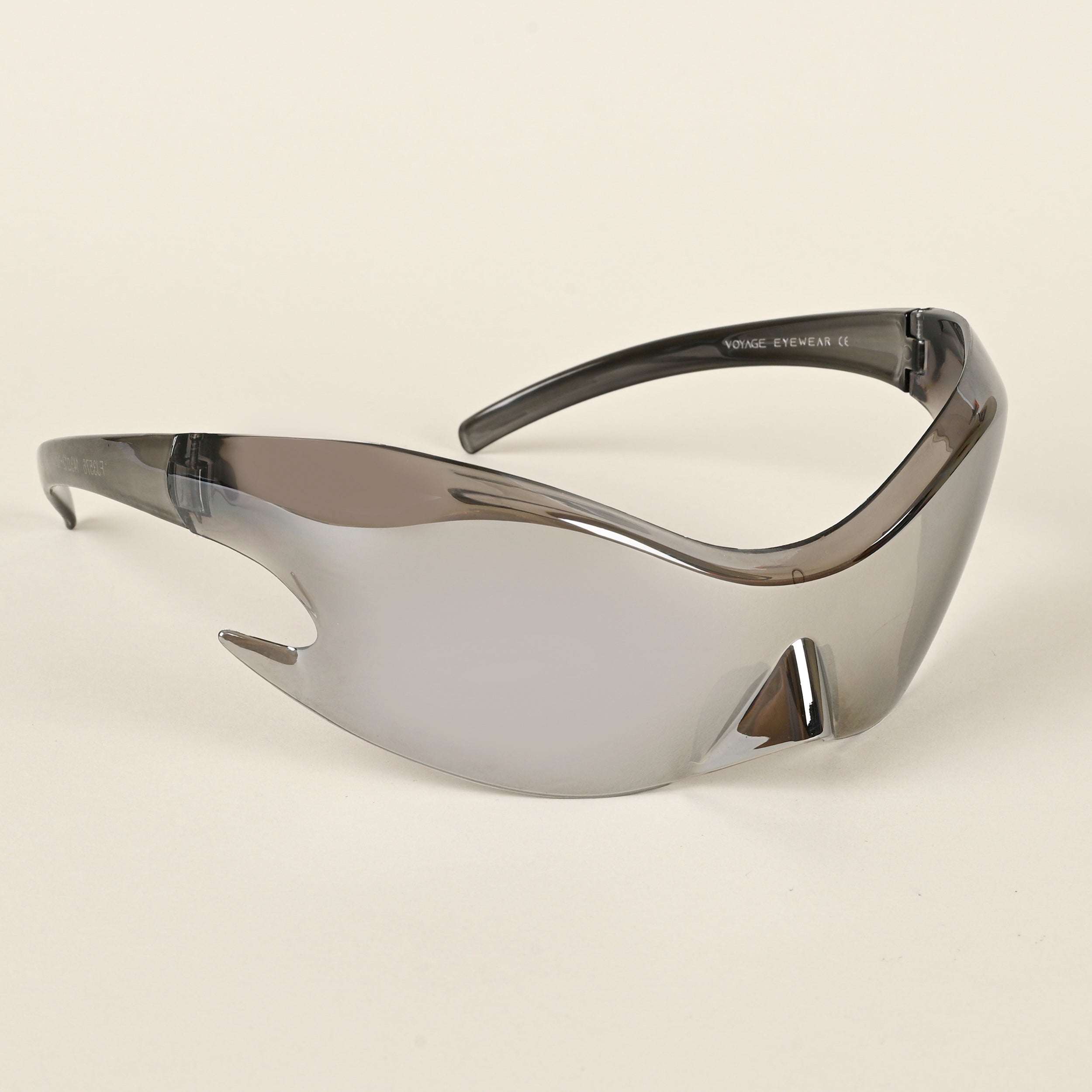 Voyage Grey Wrap Around Sunglasses for Men & Women - MG4525