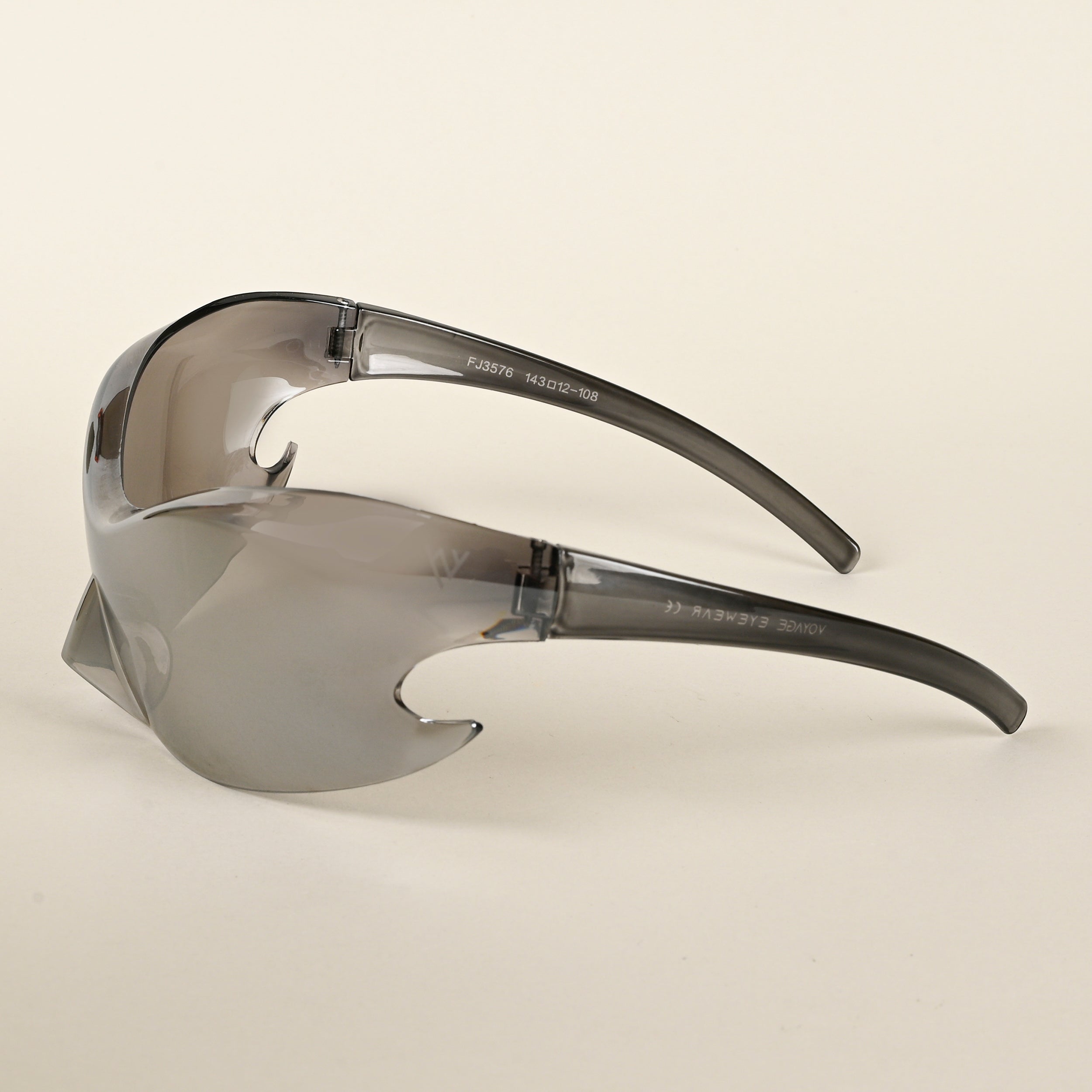 Voyage Grey Wrap Around Sunglasses for Men & Women - MG4525