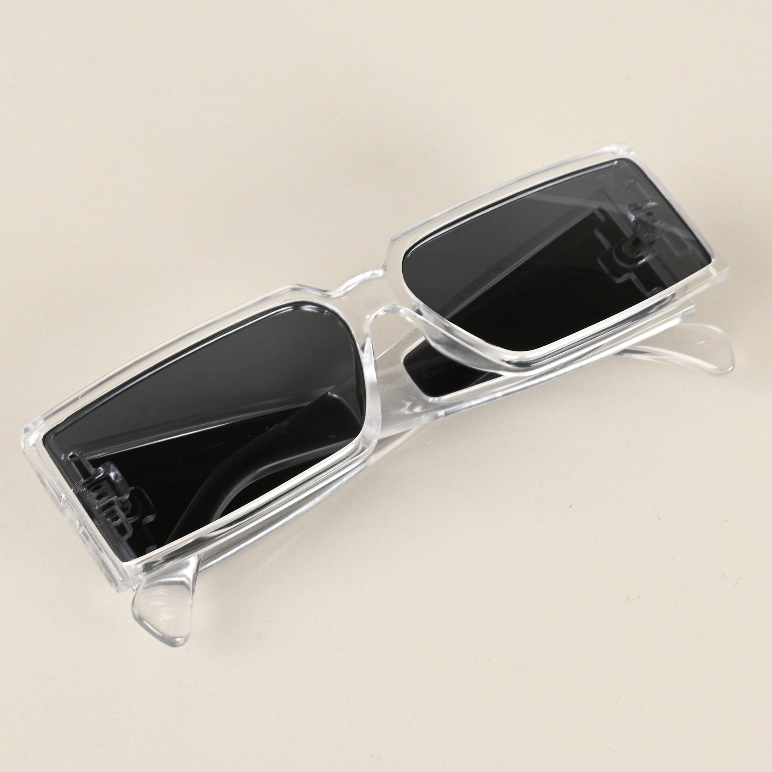 Voyage Black Rectangle Sunglasses for Men & Women (LH070MG4510)