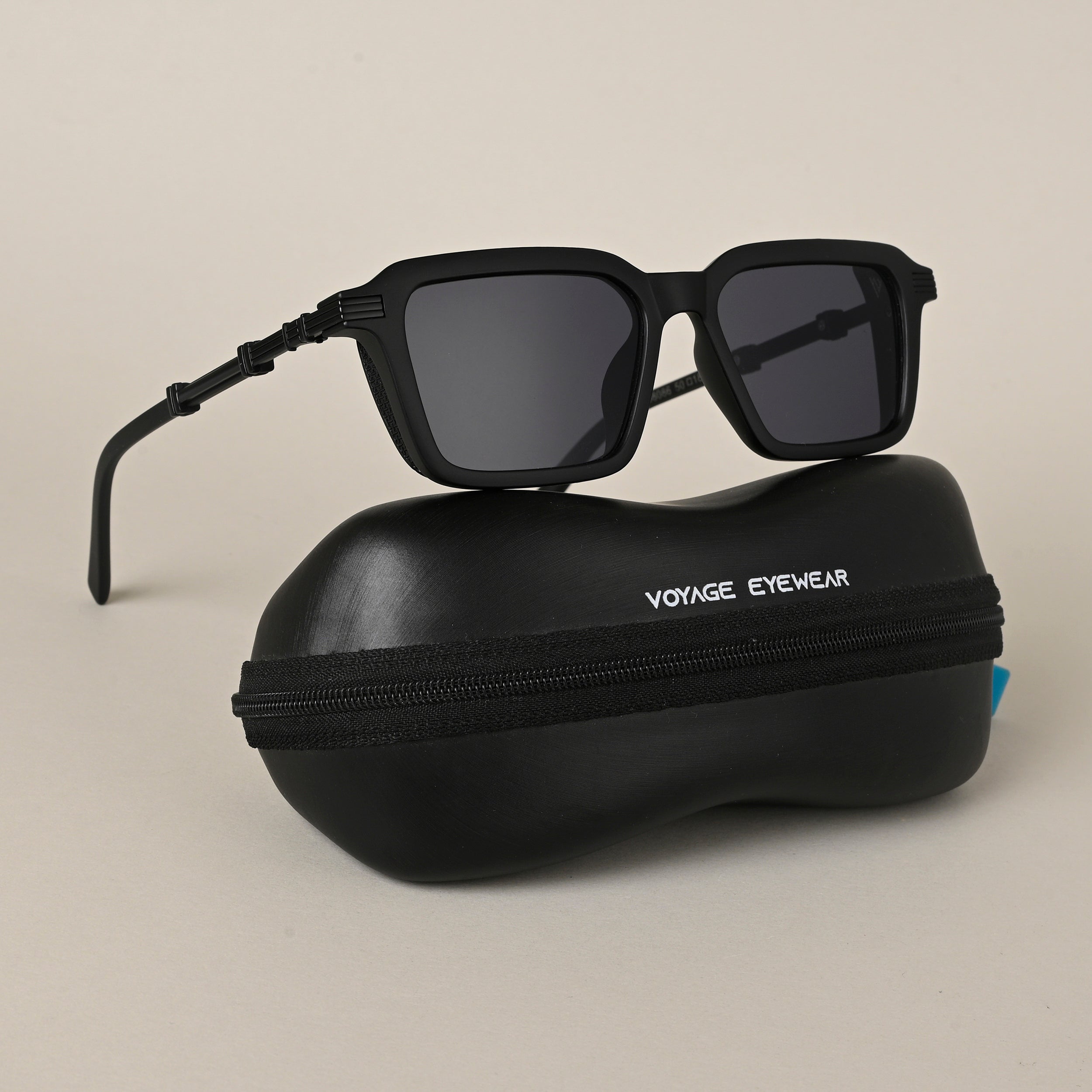 Voyage Black Wayfarer Sunglasses for Men & Women (98086MG4566)