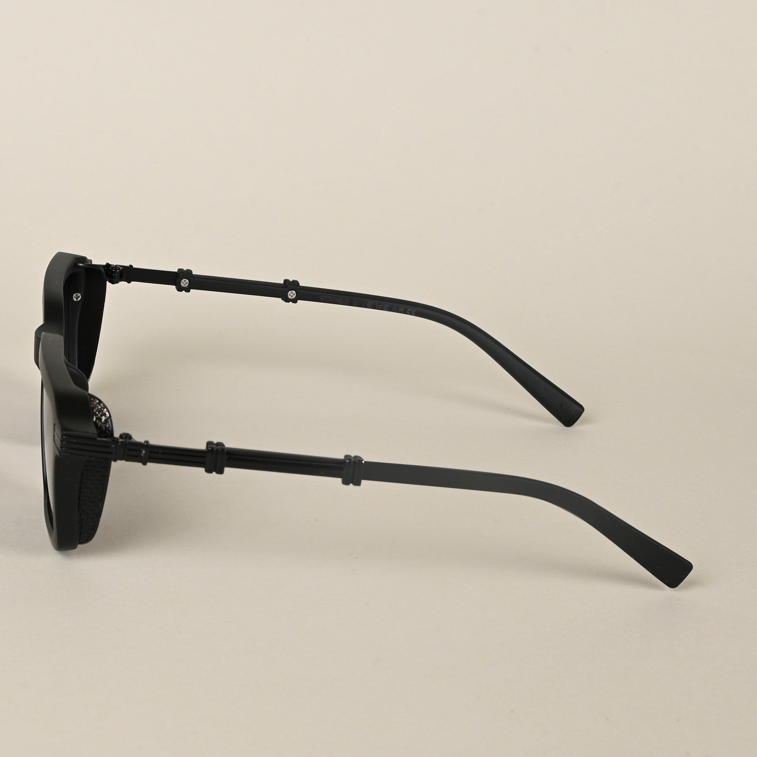 Voyage Black Wayfarer Sunglasses for Men & Women (98086MG4566)