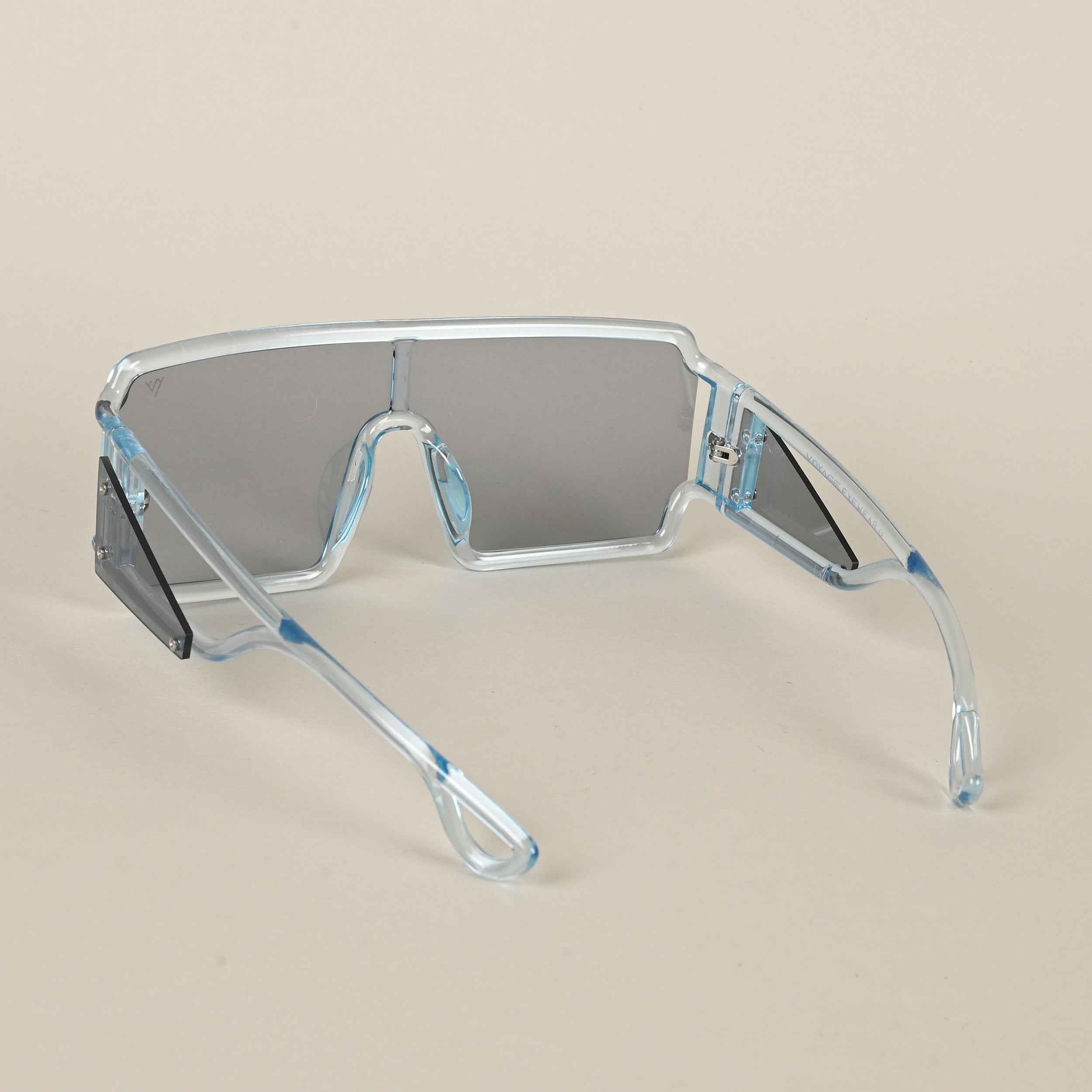 Voyage Transparent Blue Wayfarer Sunglasses for Men & Women - MG4562