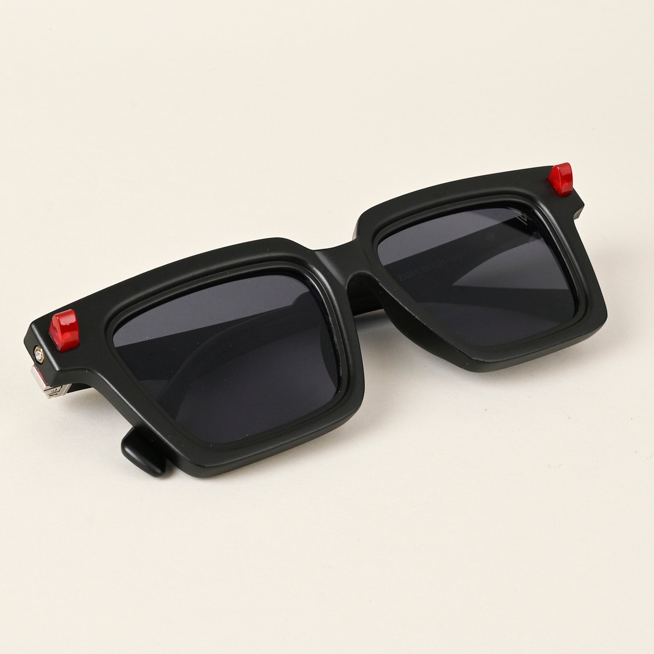 Voyage Matt Black Square Sunglasses for Men & Women - MG4876