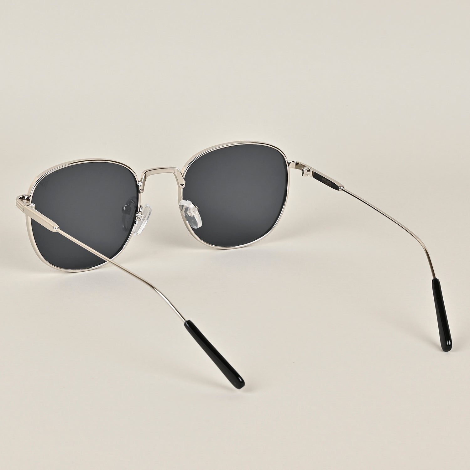 Voyage Round Black Silver Sunglasses MG2977