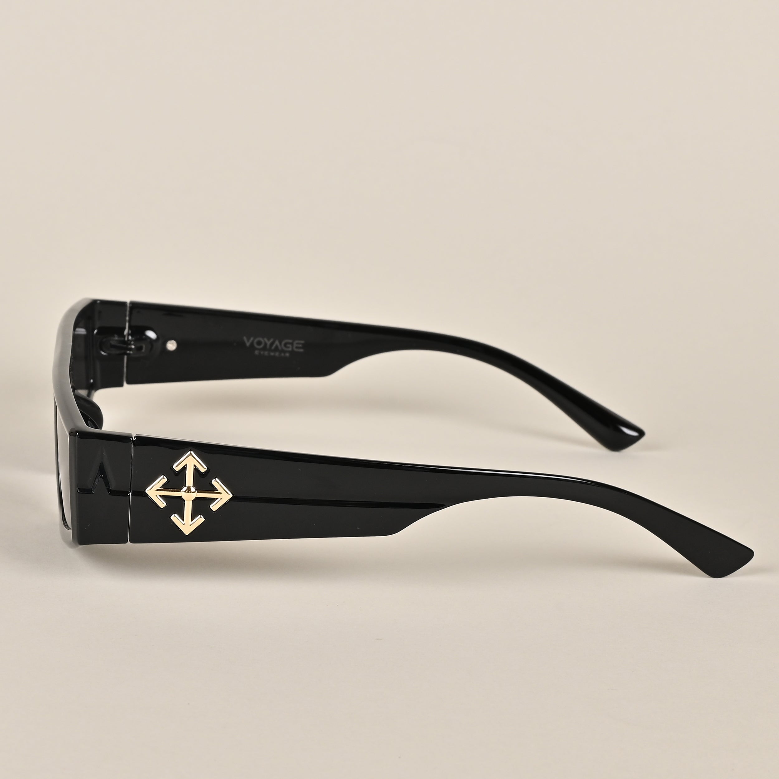 Voyage Black Rectangle Sunglasses - MG3872
