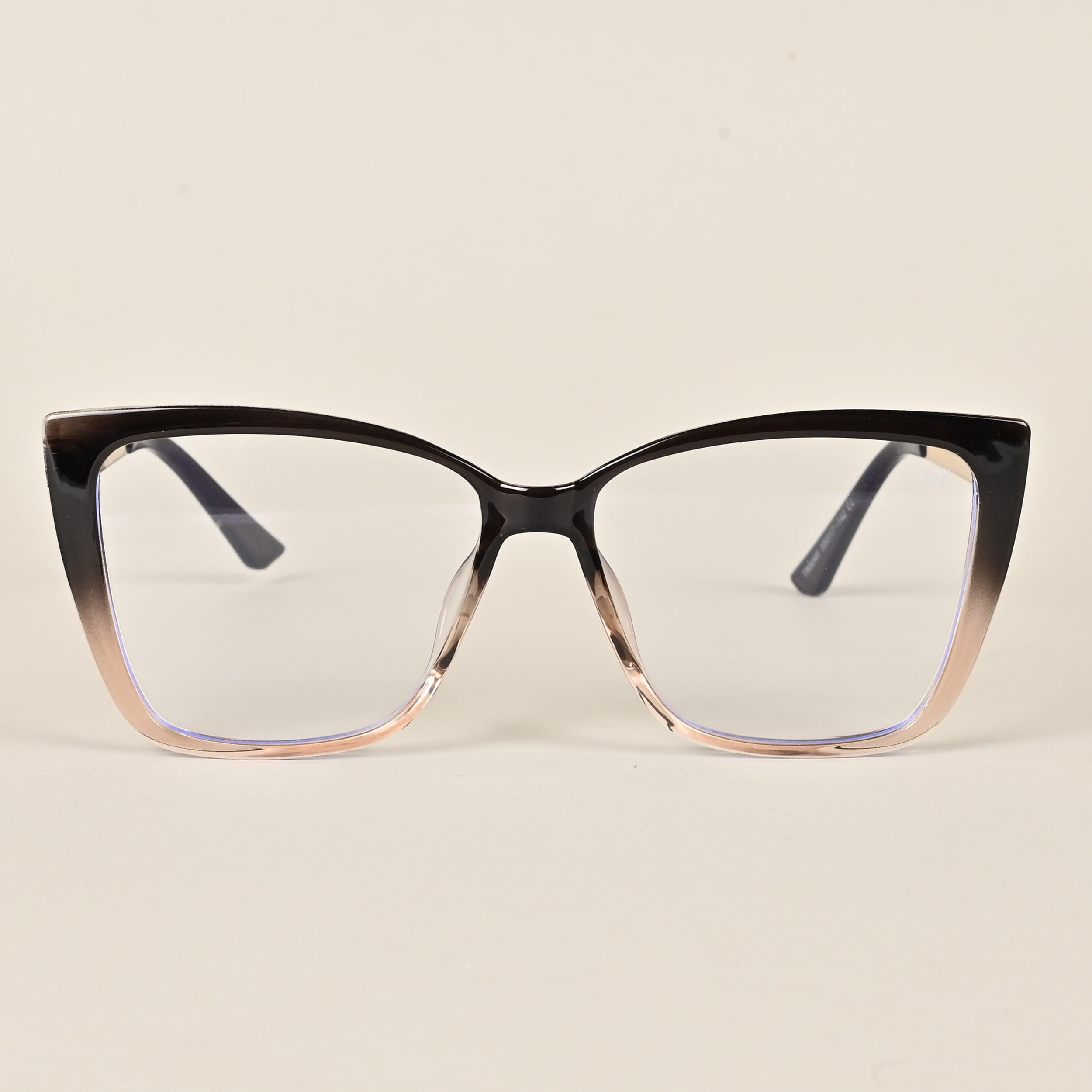 Voyage Black & Brown Cateye Eyeglasses for Women - MG4014