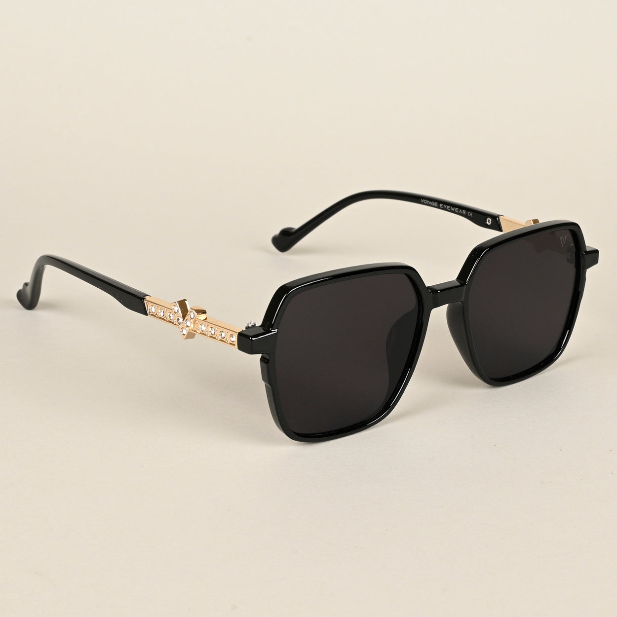 Voyage Black Square Sunglasses for Women - MG4231