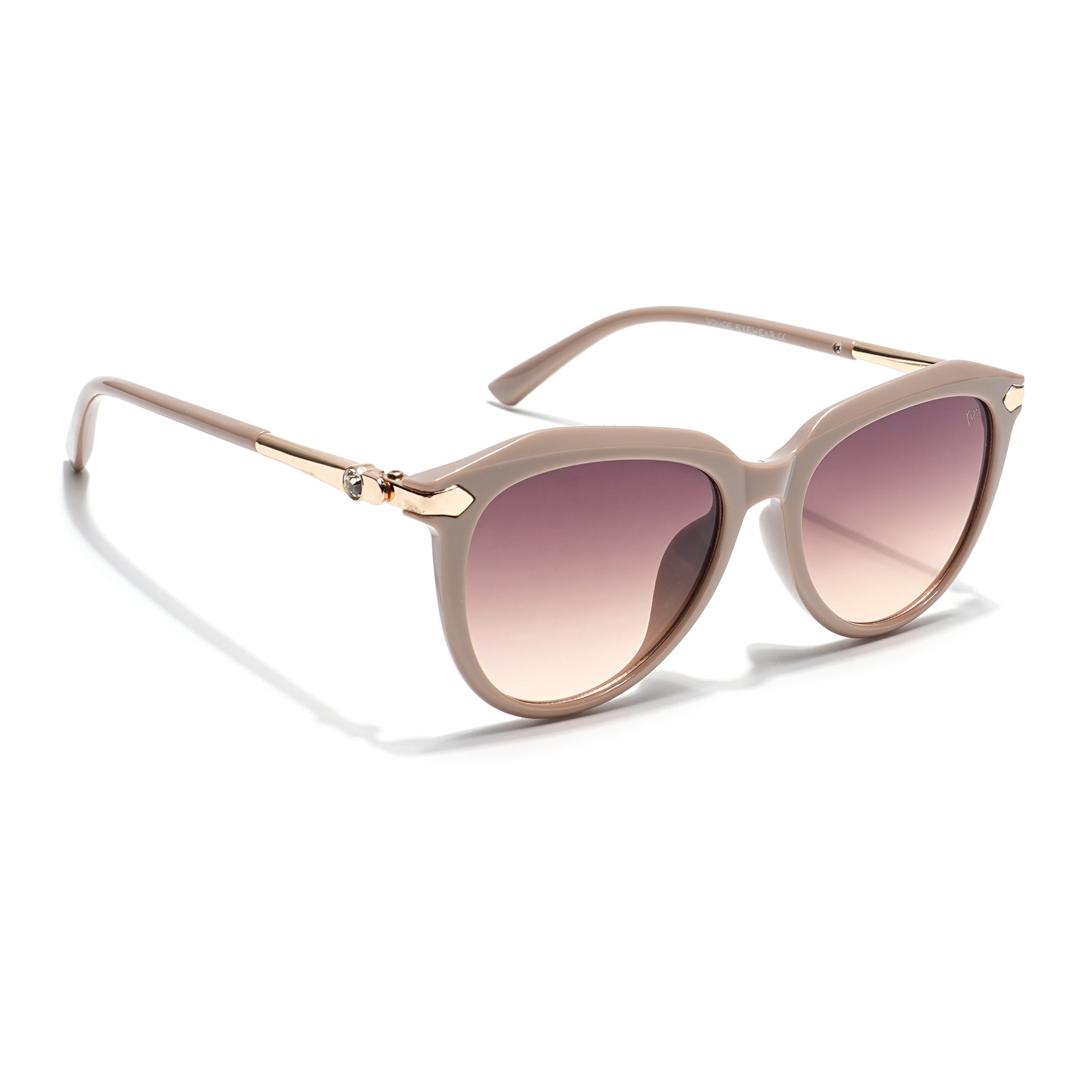 Oval Brown & Clear Sunglasses - MG4224