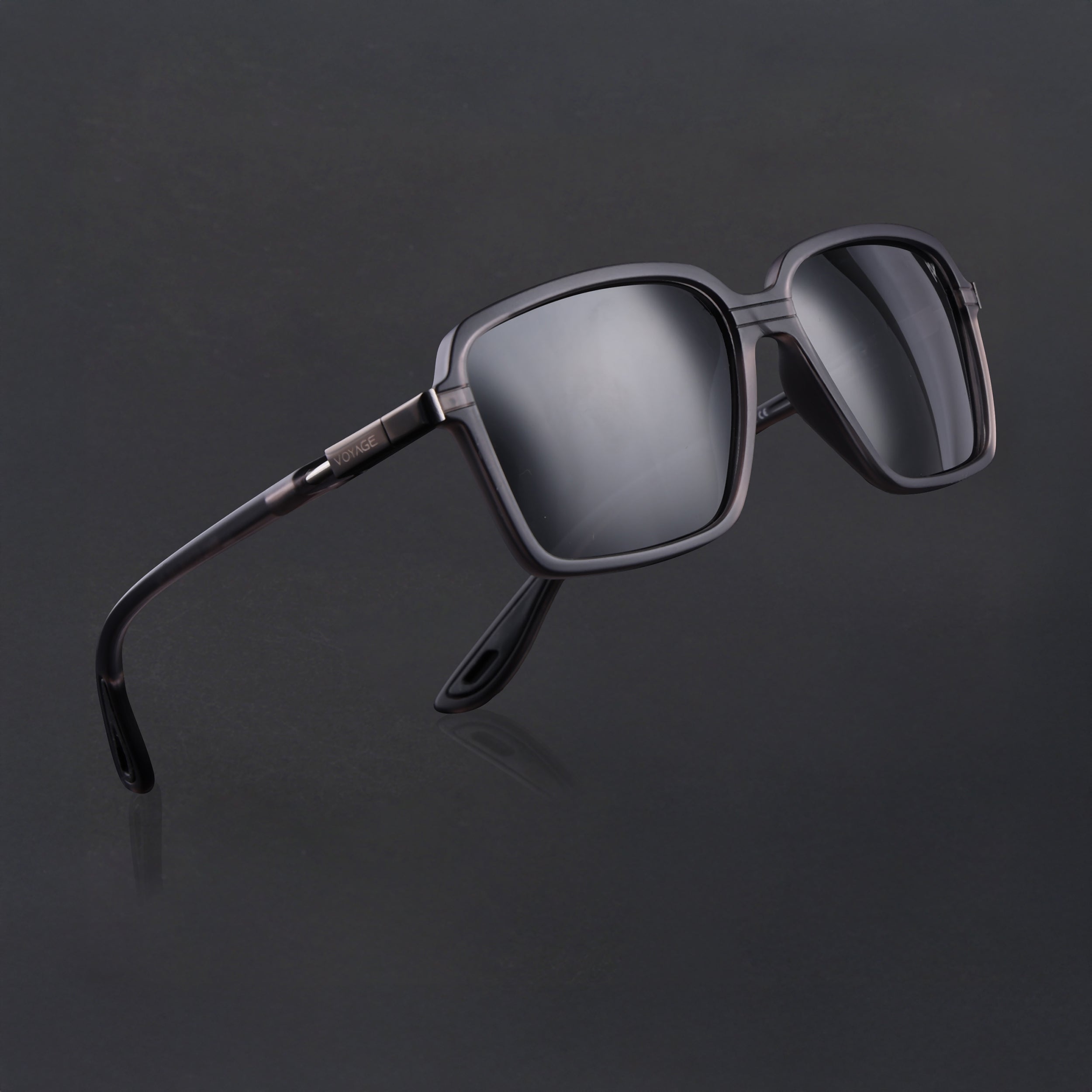 Hydra | Grey Polarized Square Sunglasses | PMG6655