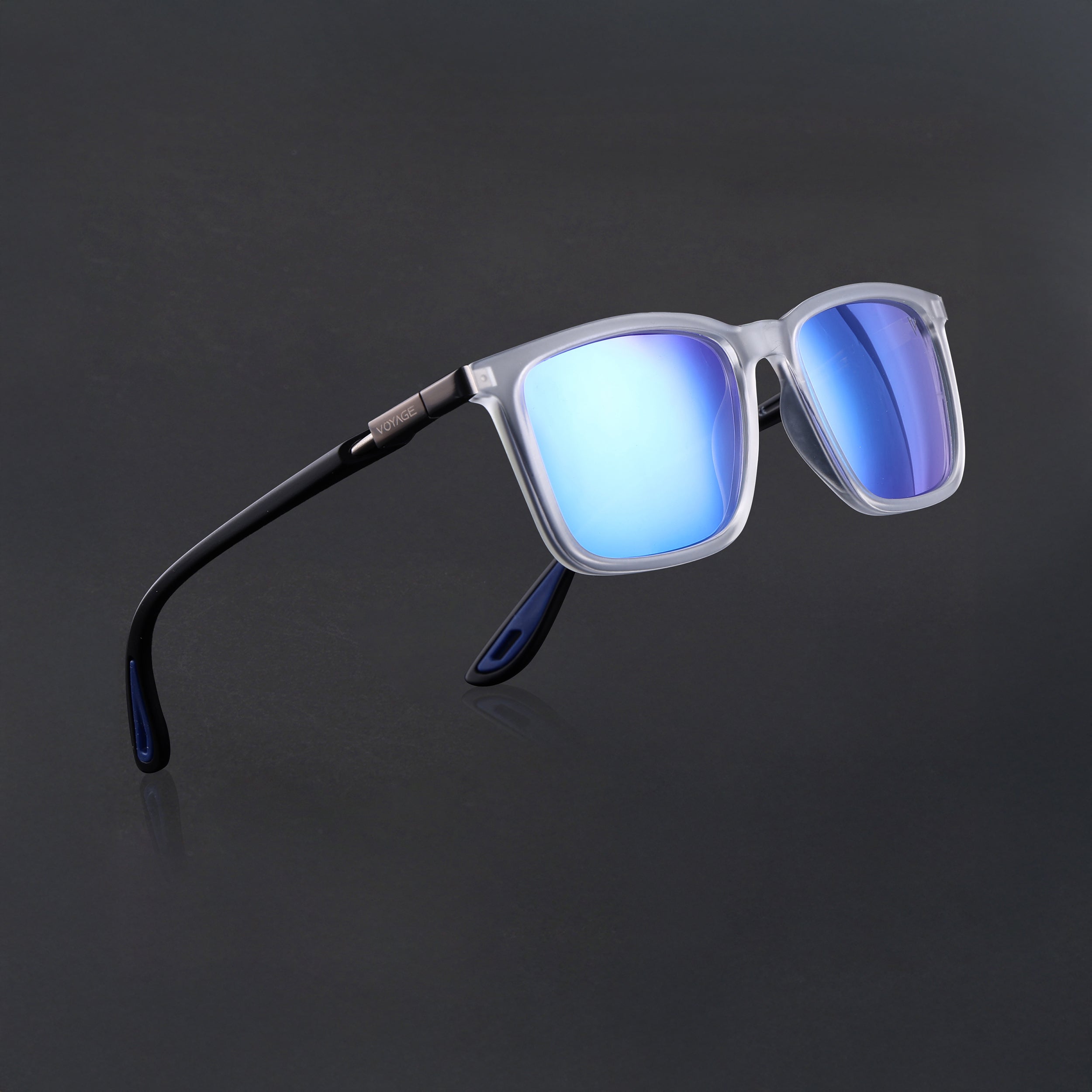 Beast | Aqua Blue Reflector Polarized Square Sunglasses | PMG6667