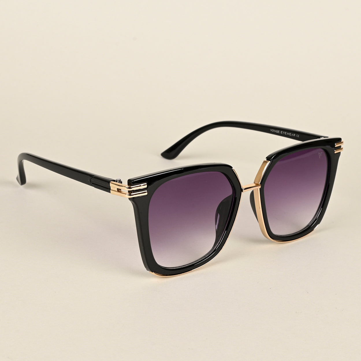 Voyage Purple & Clear Square Sunglasses for Women (L80054MG4236)