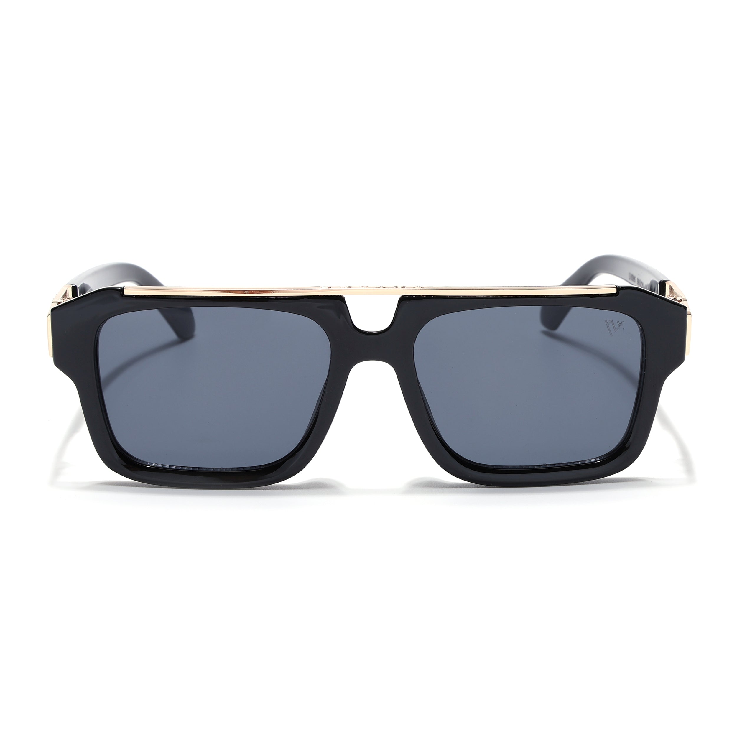 Wayfarer Sunglasses (Black Lens | Black & Golden Frame - MG5386)