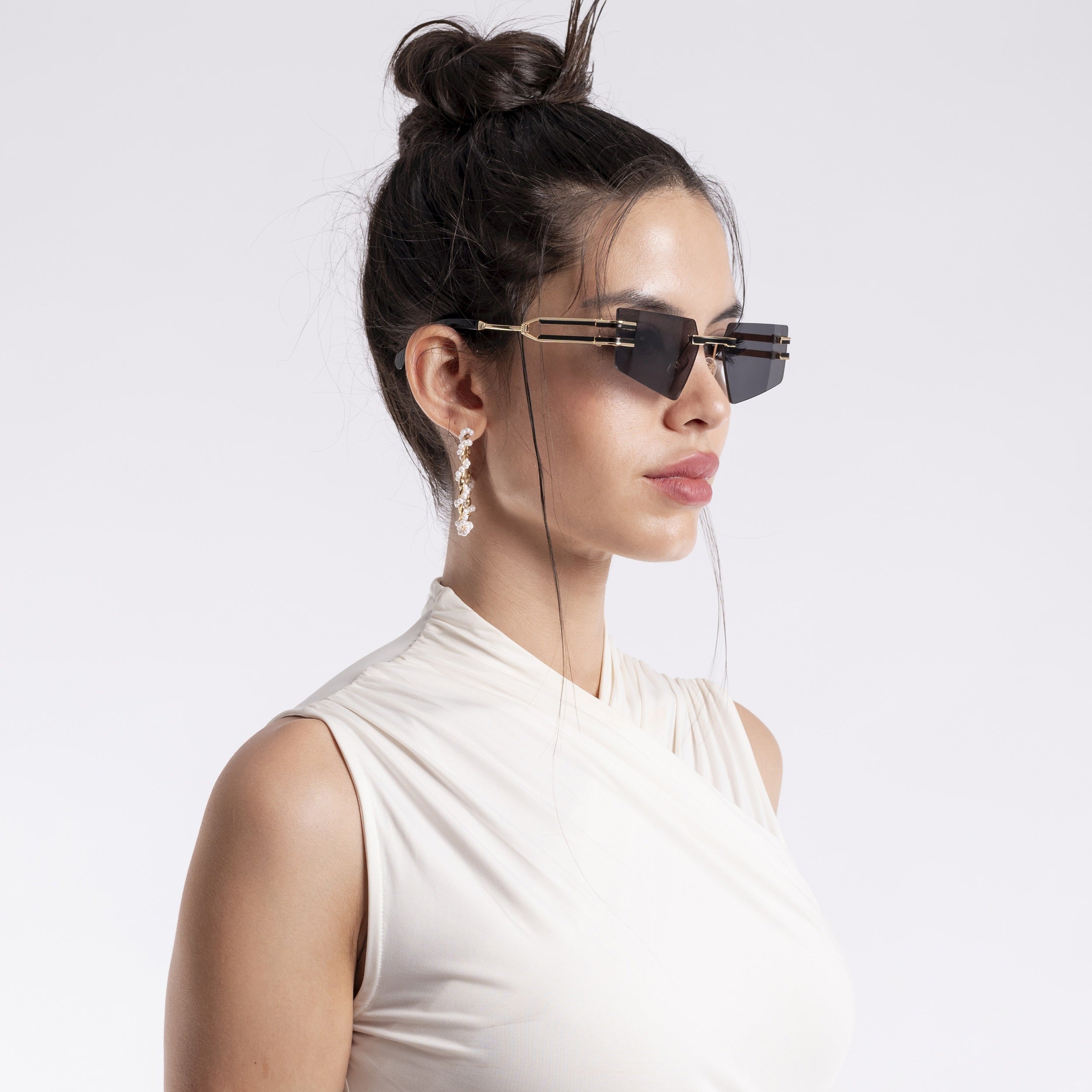 Prism | Black Rectangle Sunglasses - MG4201