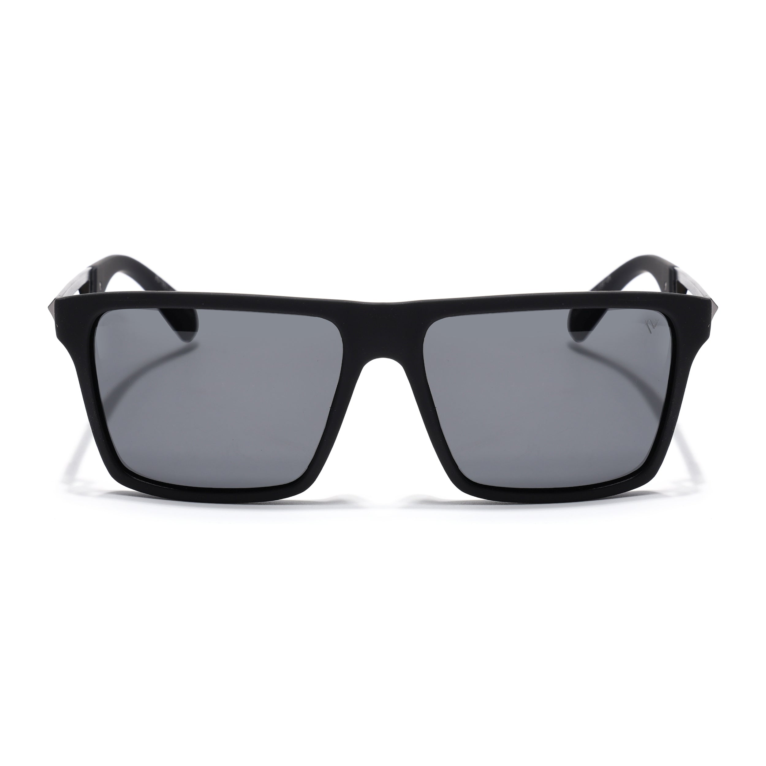 Wayfarer Polarized Sunglasses for Men & Women (Black Lens | Matt Black Frame - PMG7359)
