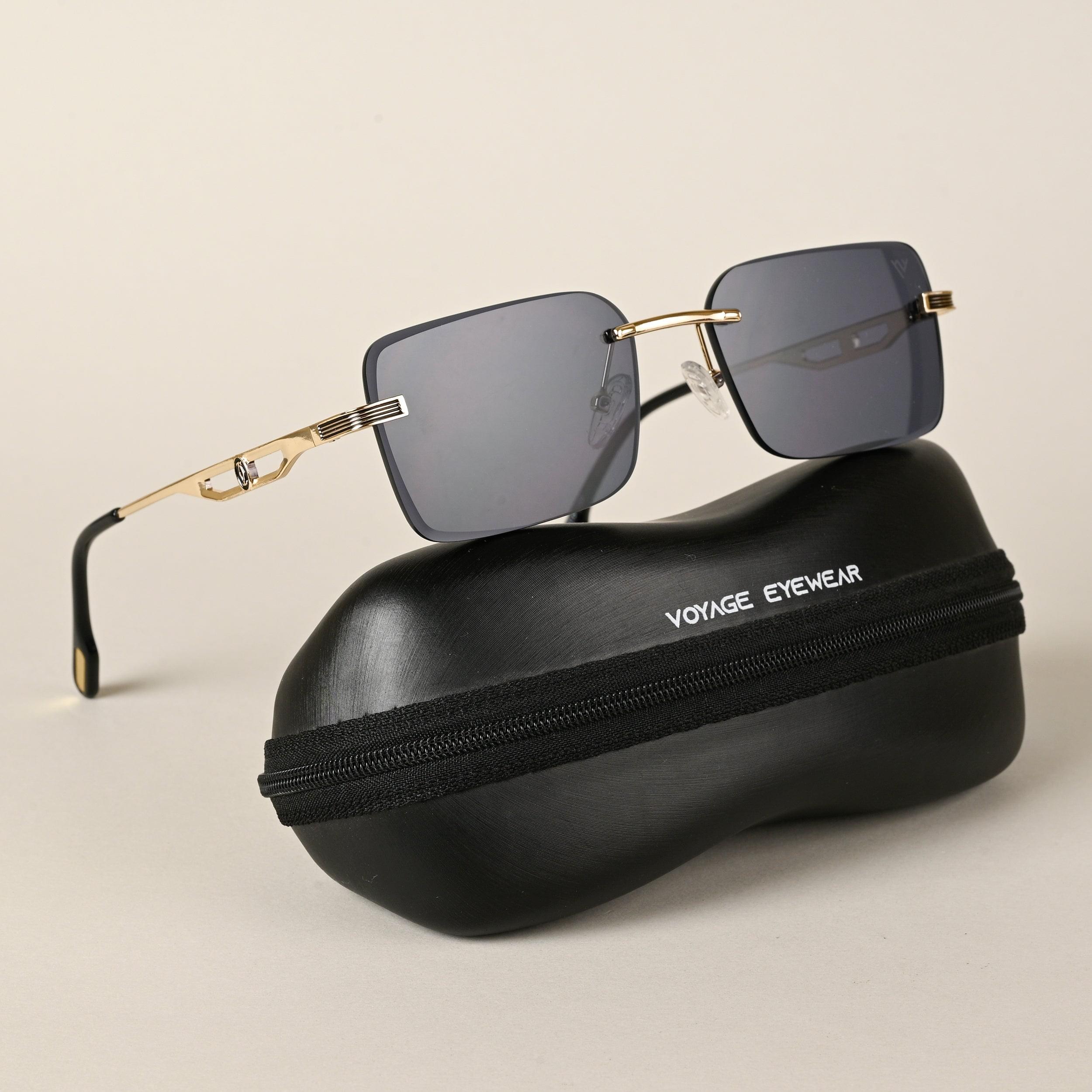 Voyage Rectangle Rimless Sunglasses for Men & Women - MG4217