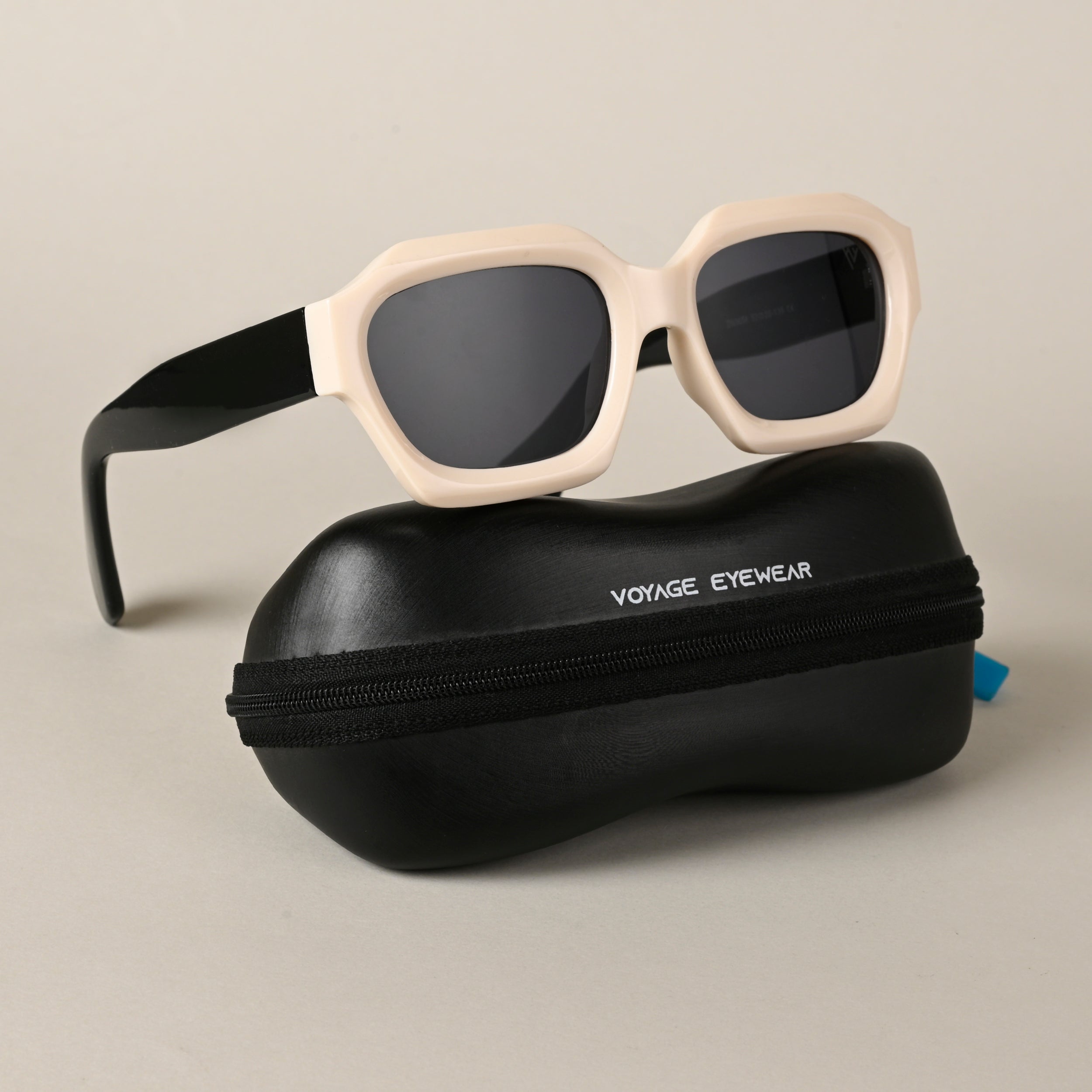 Voyage Black Rectangle Sunglasses for Men & Women (3658MG4200)