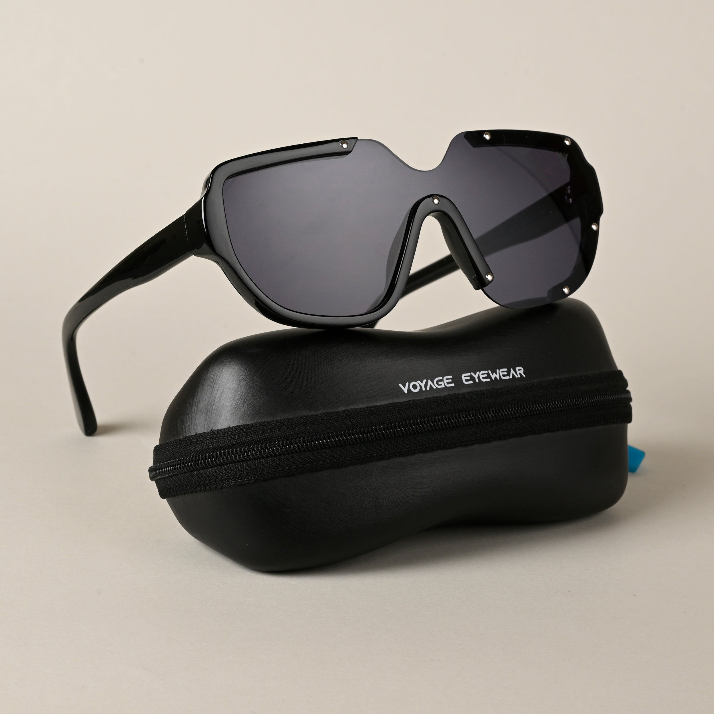 Voyage Black Wayfarer Sunglasses for Men & Women (8721MG4183)