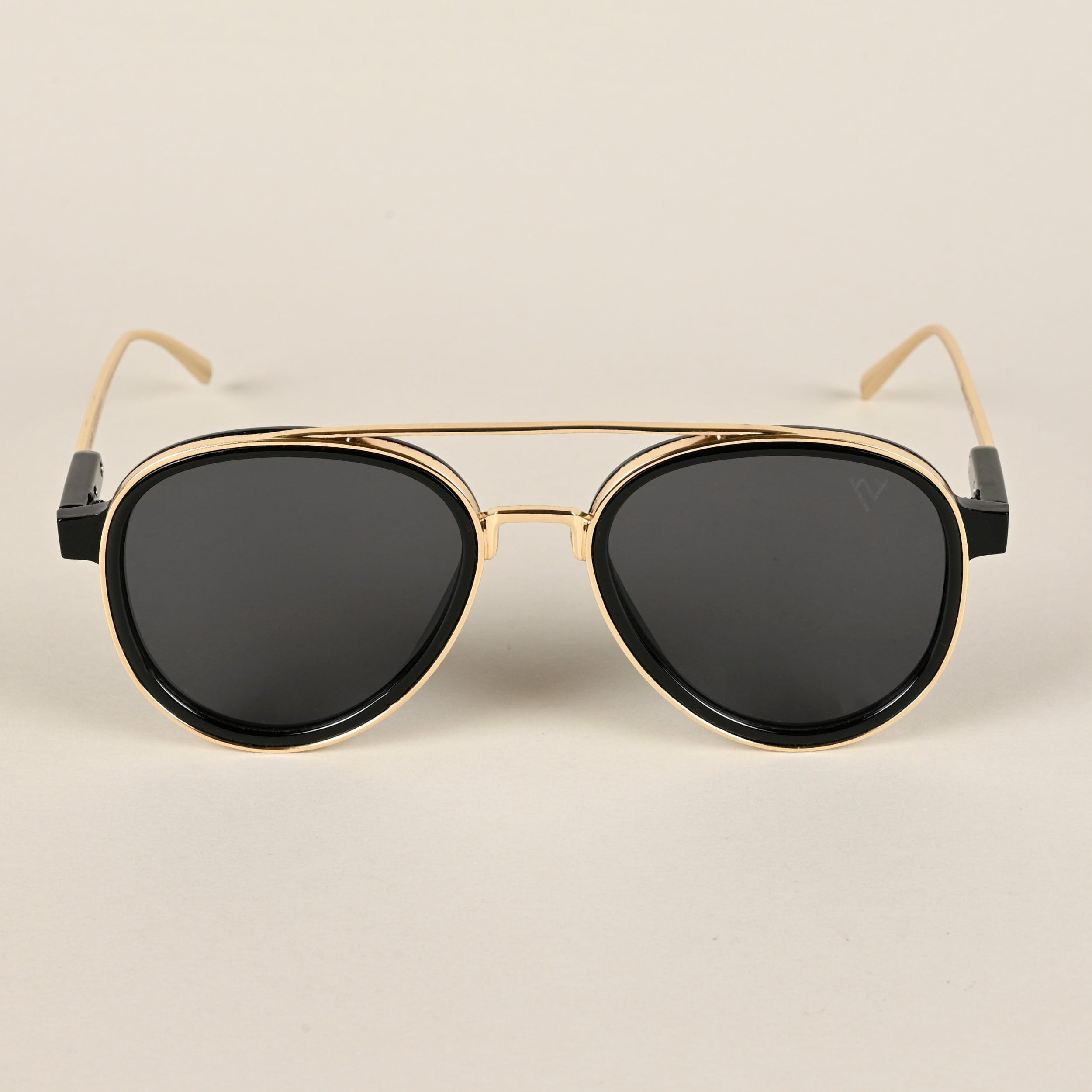 Voyage Black Aviator Sunglasses for Men & Women - MG4215