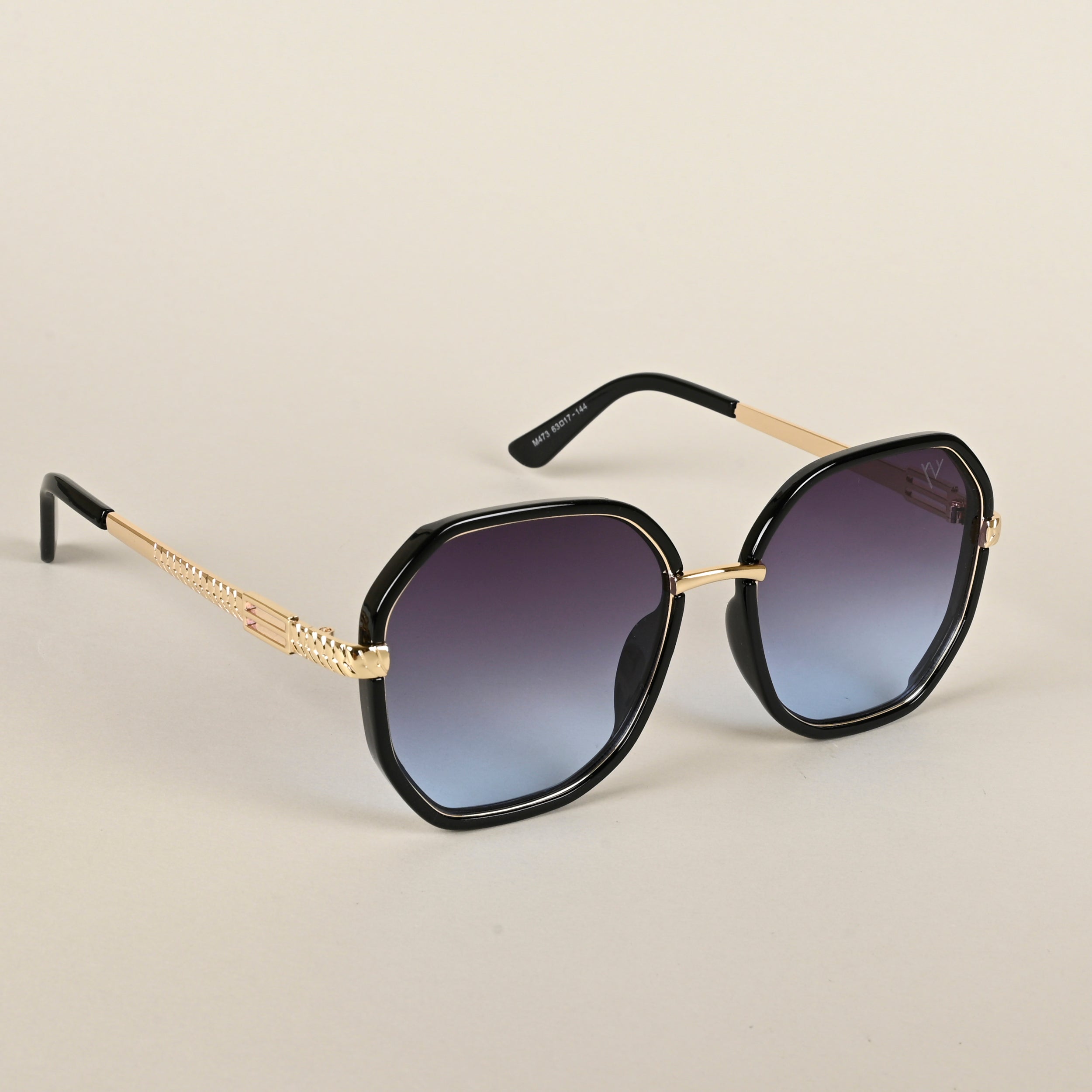 Voyage Voilet & Blue Geometric Sunglasses for Men & Women (473MG4199)