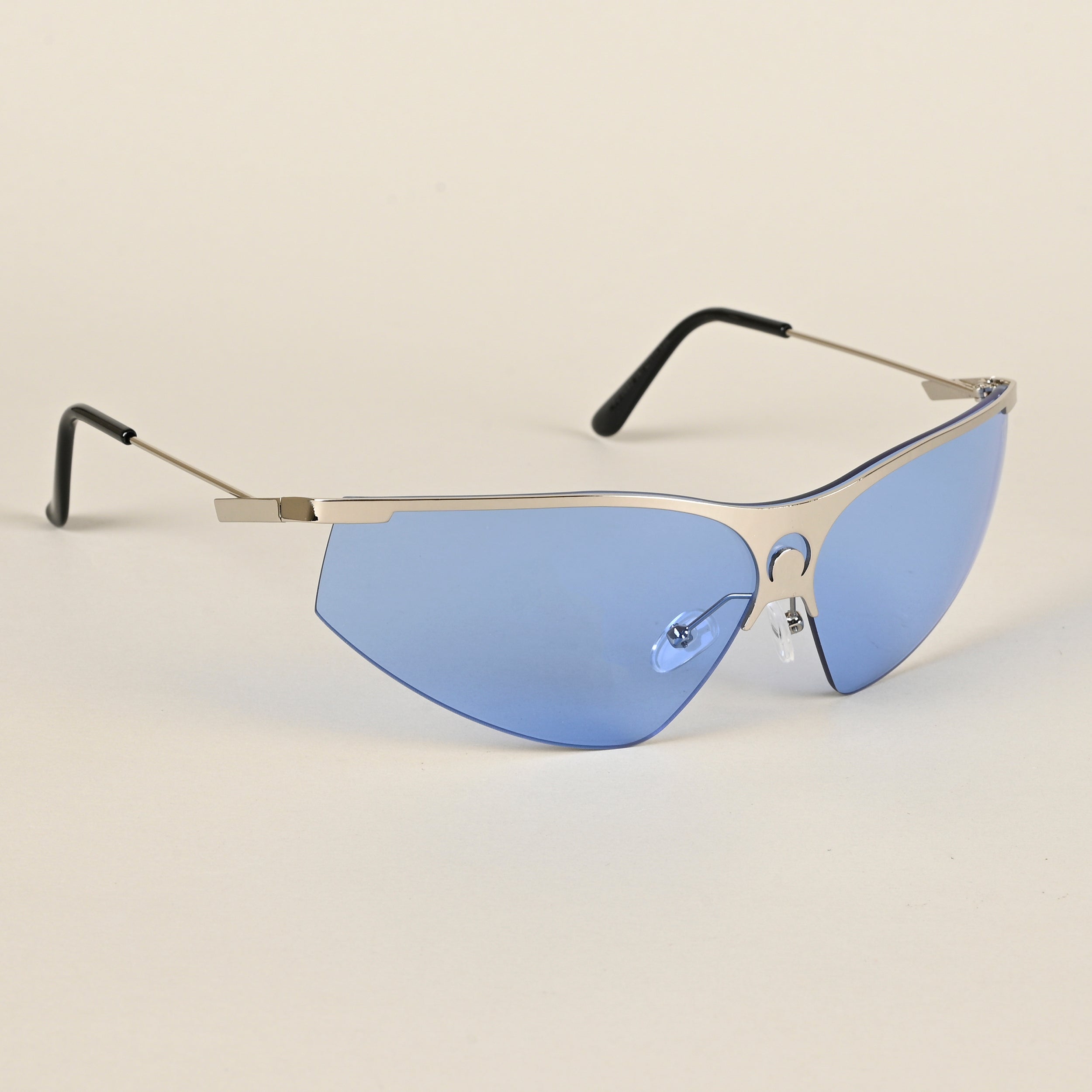 Voyage Blue Wrap-Around Sunglasses for Men & Women (3563MG4222)