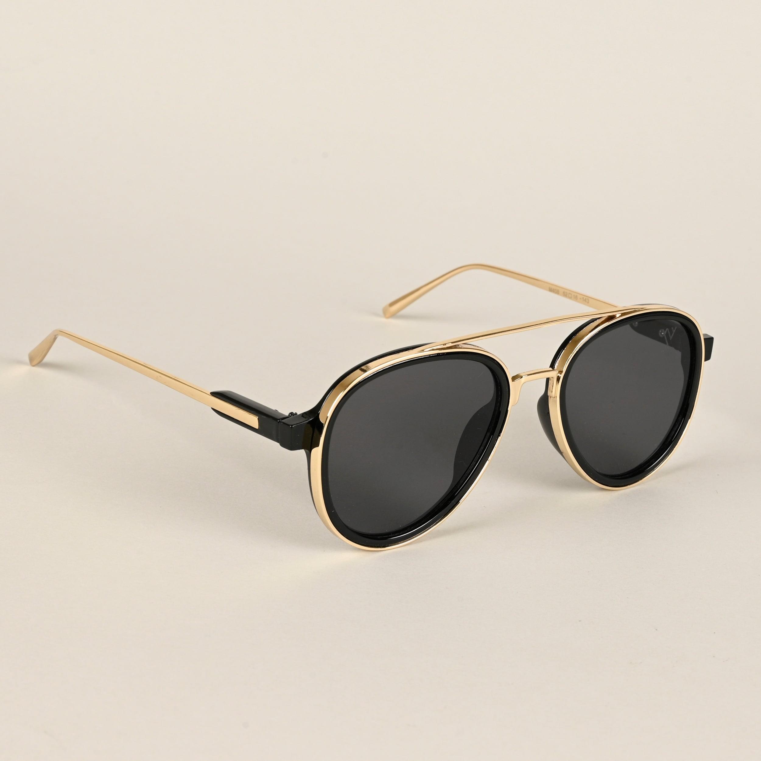 Voyage Black Aviator Sunglasses for Men & Women - MG4215