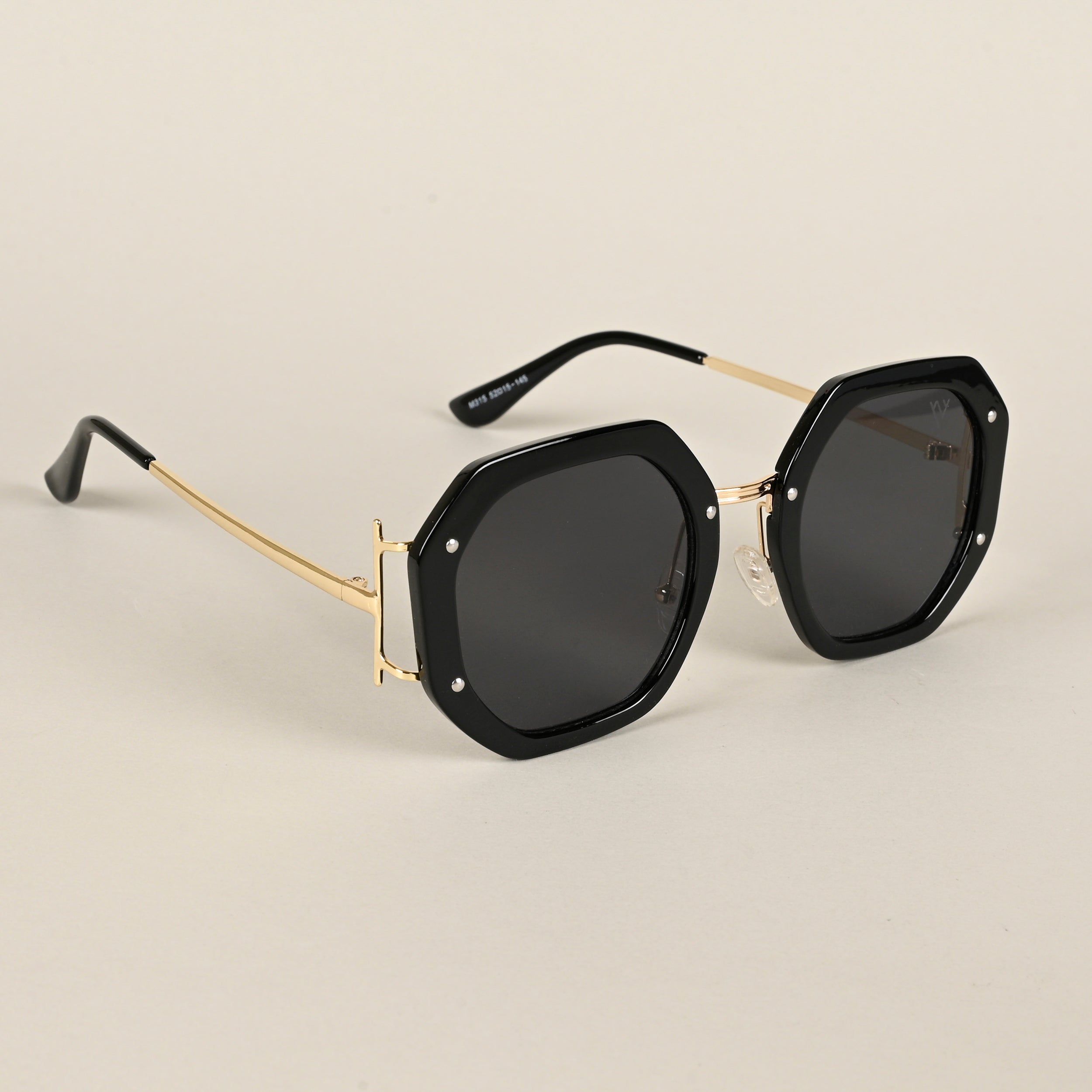 Voyage Black Geometric Sunglasses for Men & Women (315MG4198)