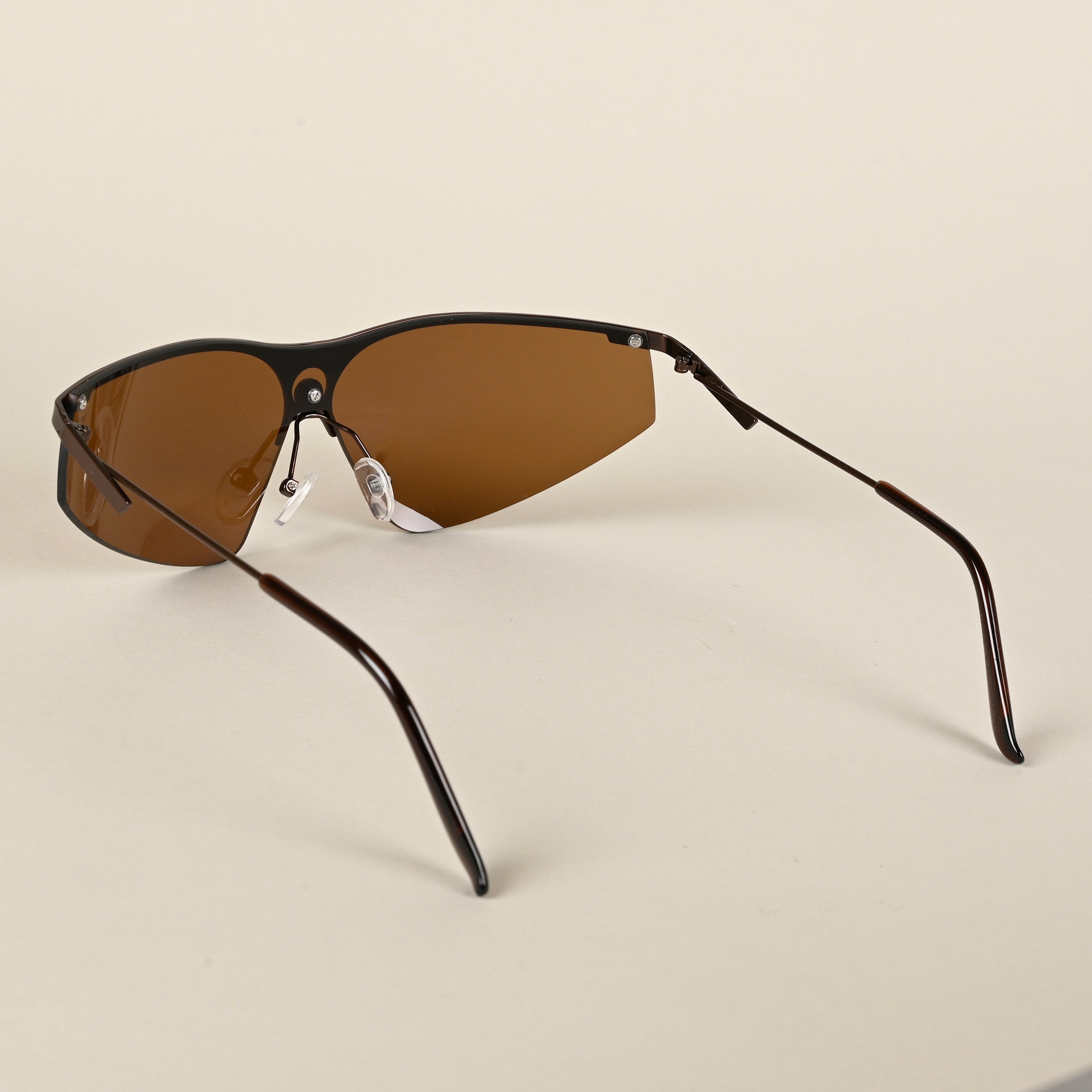 Voyage Brown Wrap-Around Sunglasses for Men & Women (3563MG4223)