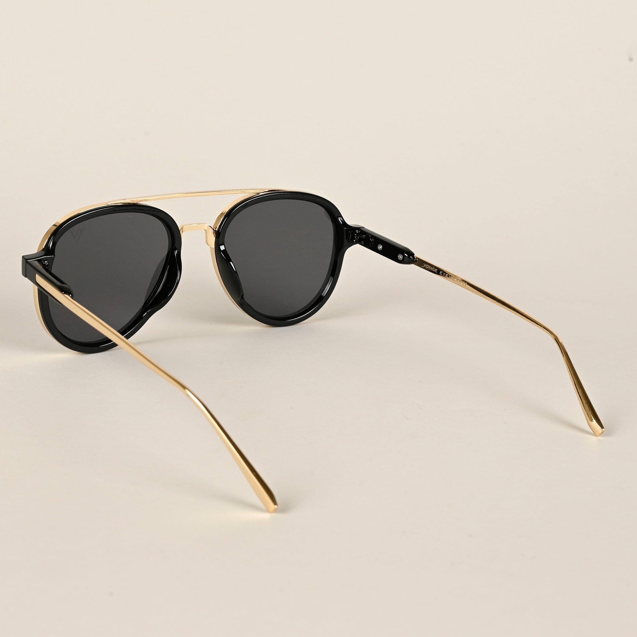 Voyage Black Aviator Sunglasses for Men & Women - MG4215