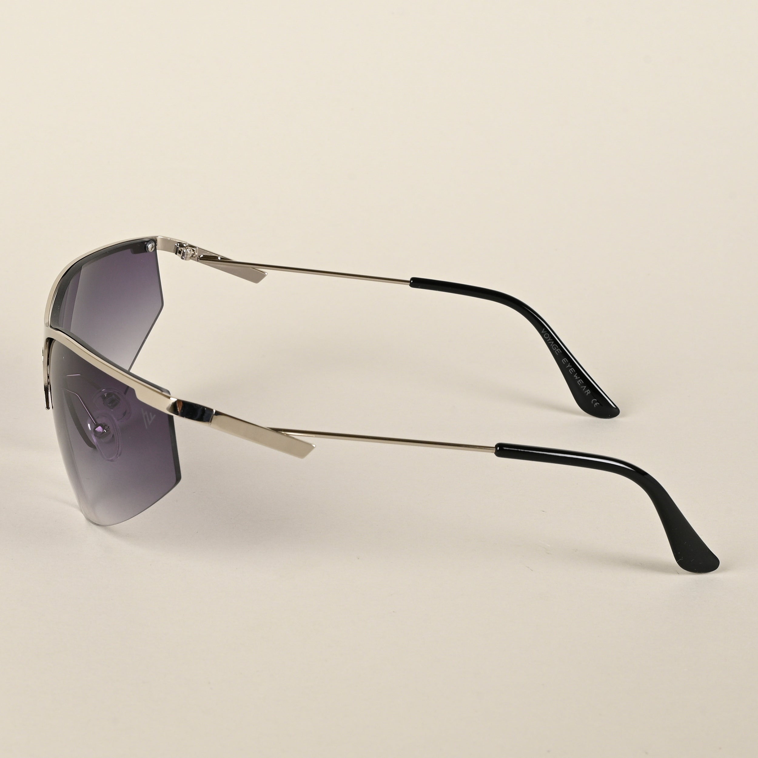 Voyage Grey & Clear Wrap-Around Sunglasses for Men & Women (3563MG4218)