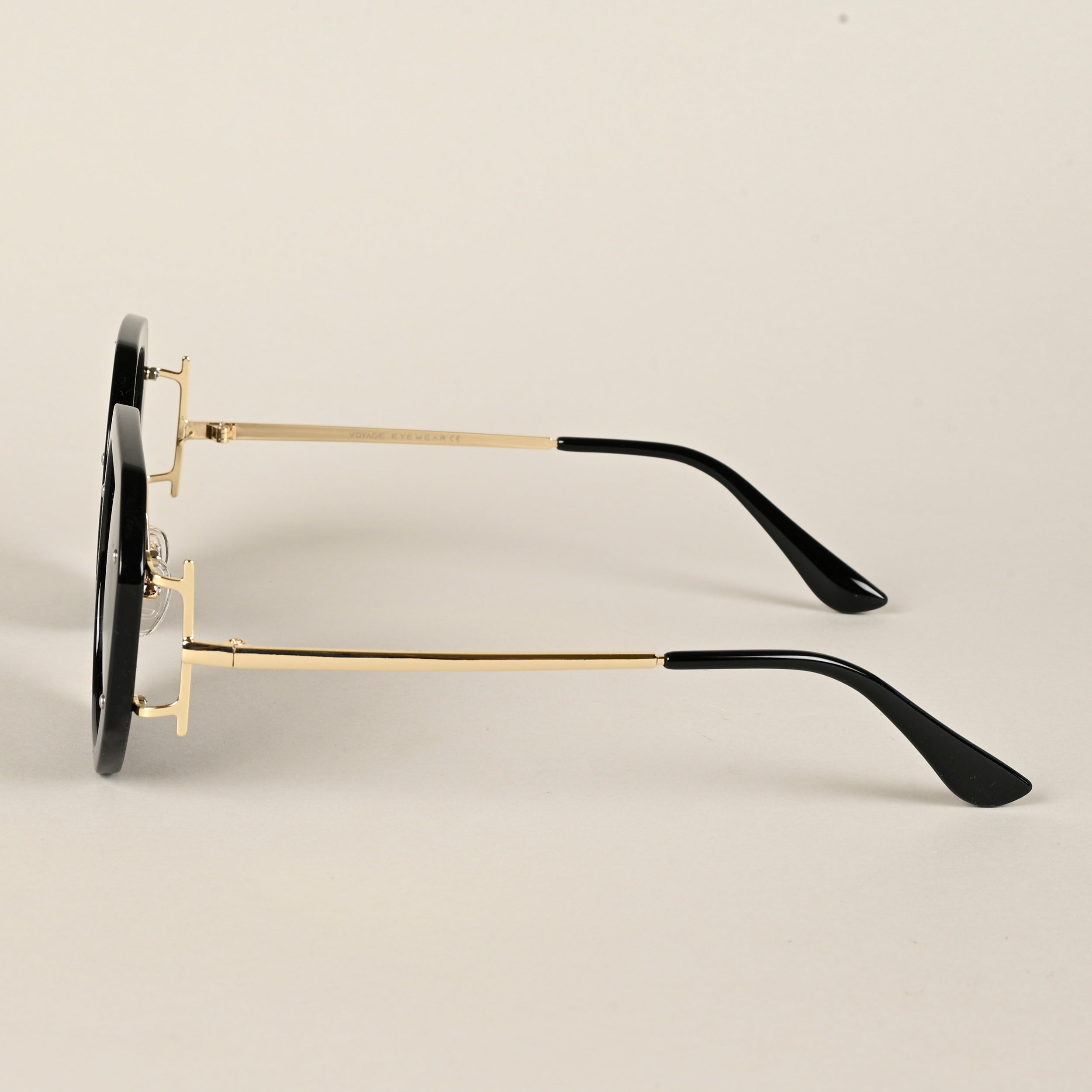 Voyage Black Geometric Sunglasses for Men & Women - MG4198