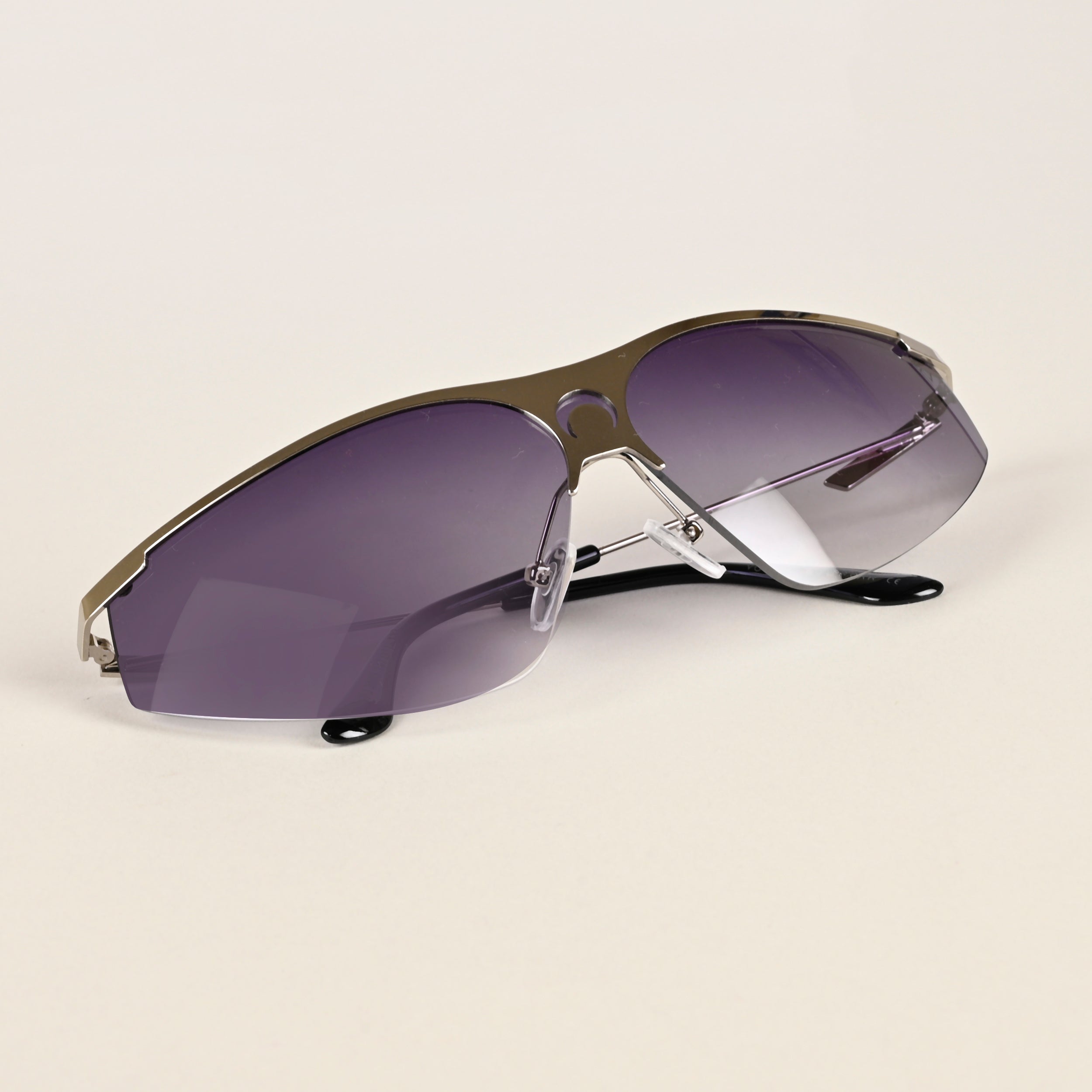 Voyage Grey & Clear Wrap-Around Sunglasses for Men & Women (3563MG4218)