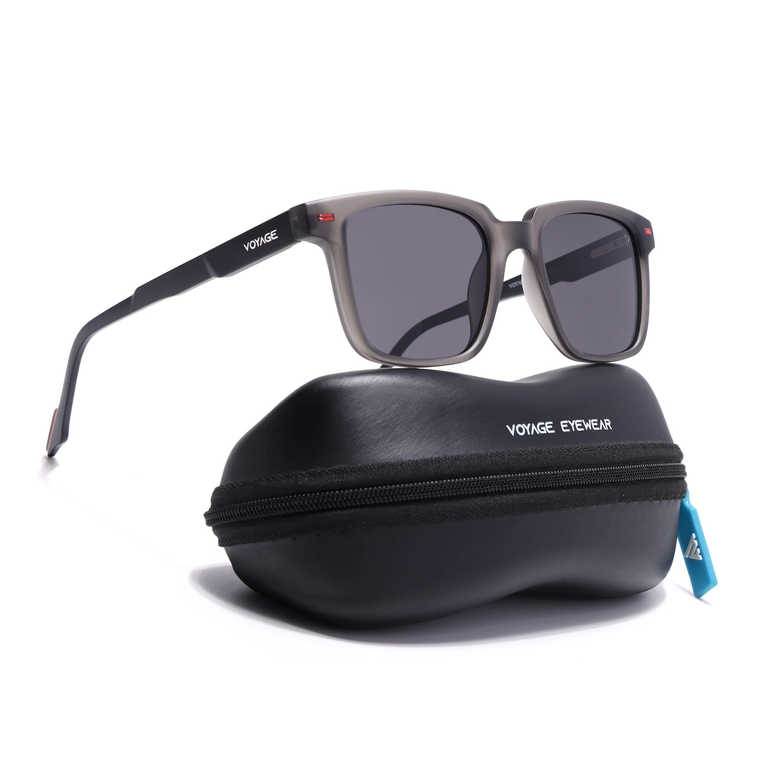 Matira | Grey Square Polarized Sunglasses | PMG7416